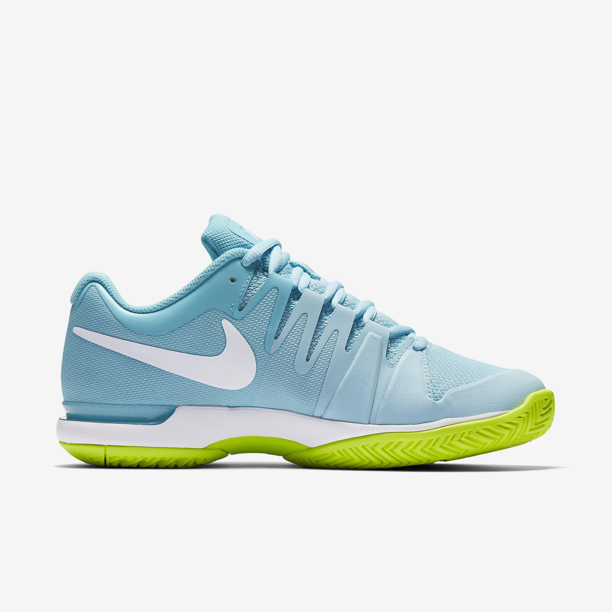 Nike Womens Zoom Vapor 9.5 Tennis Shoes - Blue/Volt - Tennisnuts.com