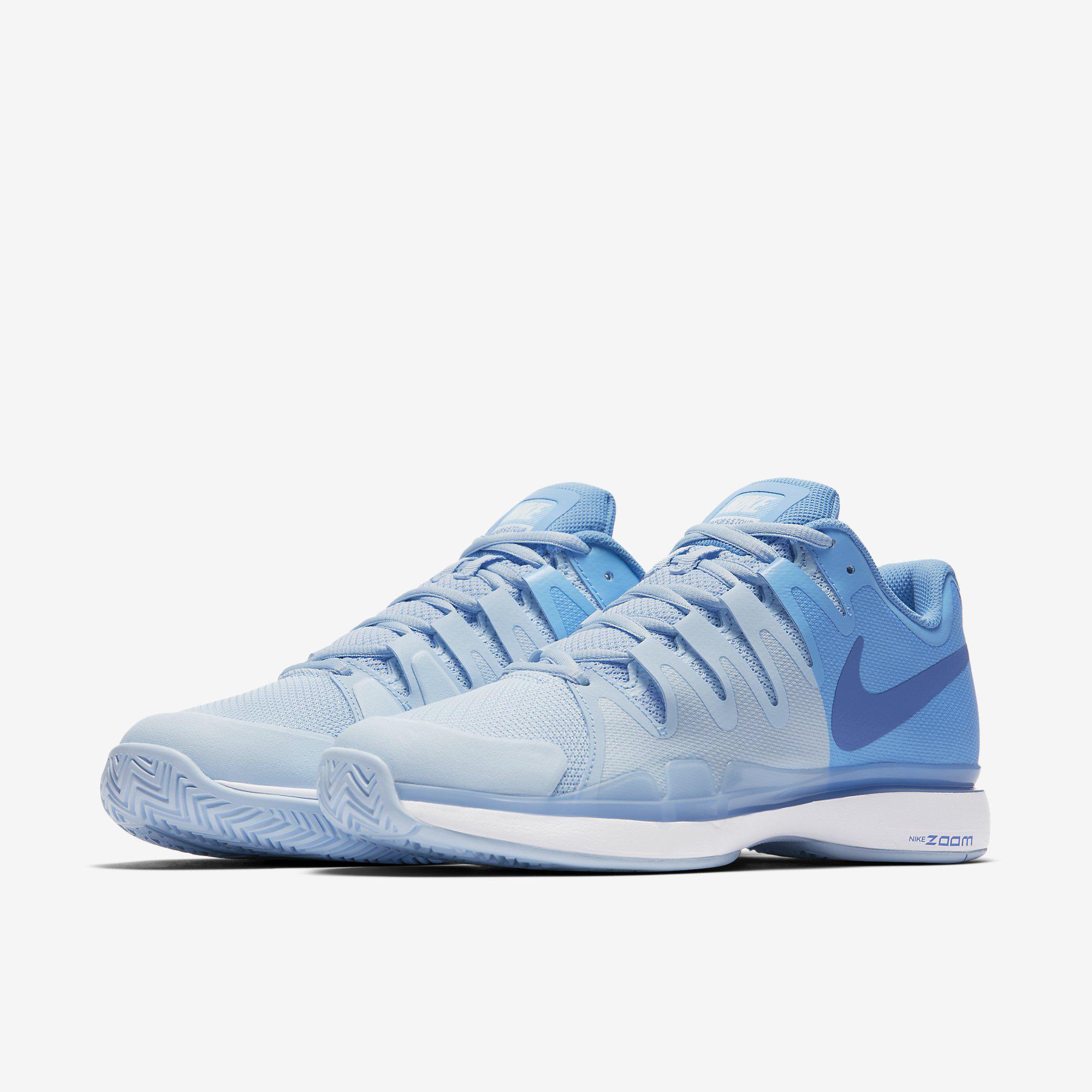 Nike Womens Zoom Vapor 9.5 Tennis Shoes - Ice Blue/Comet Blue ...