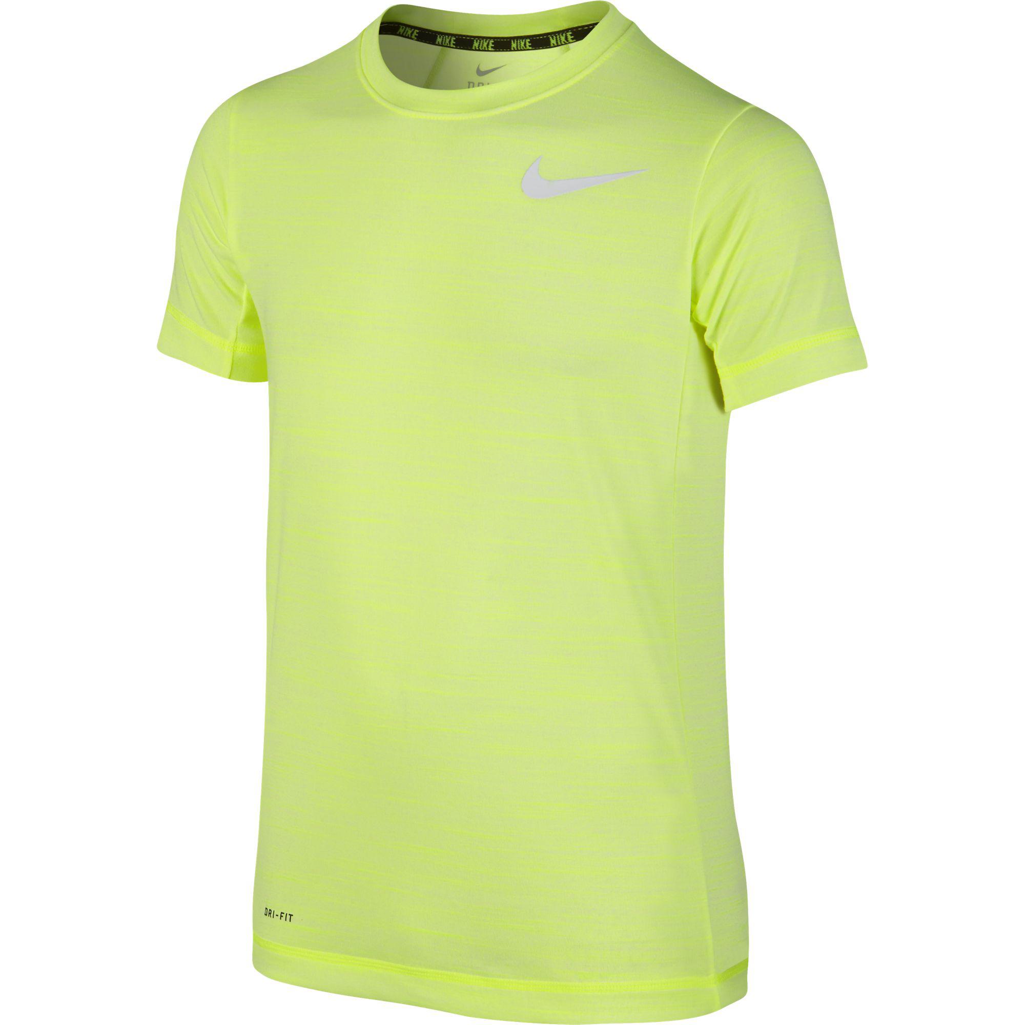 Nike Boys Dri-FIT Cool Training Shirt - Volt/White - Tennisnuts.com