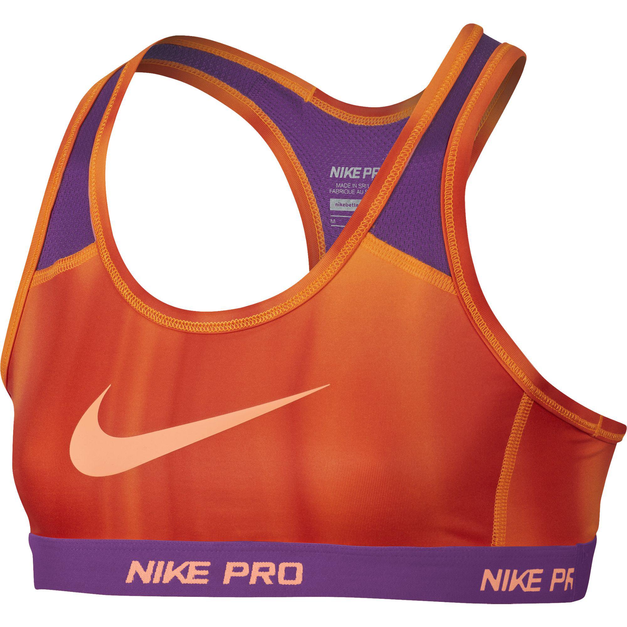 bright orange sports bra