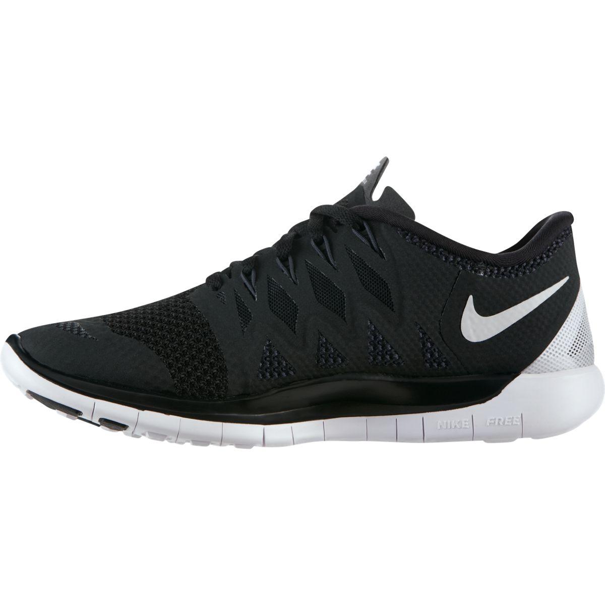 Nike Womens Free 5.0+ Running Shoes - Black/White - 0