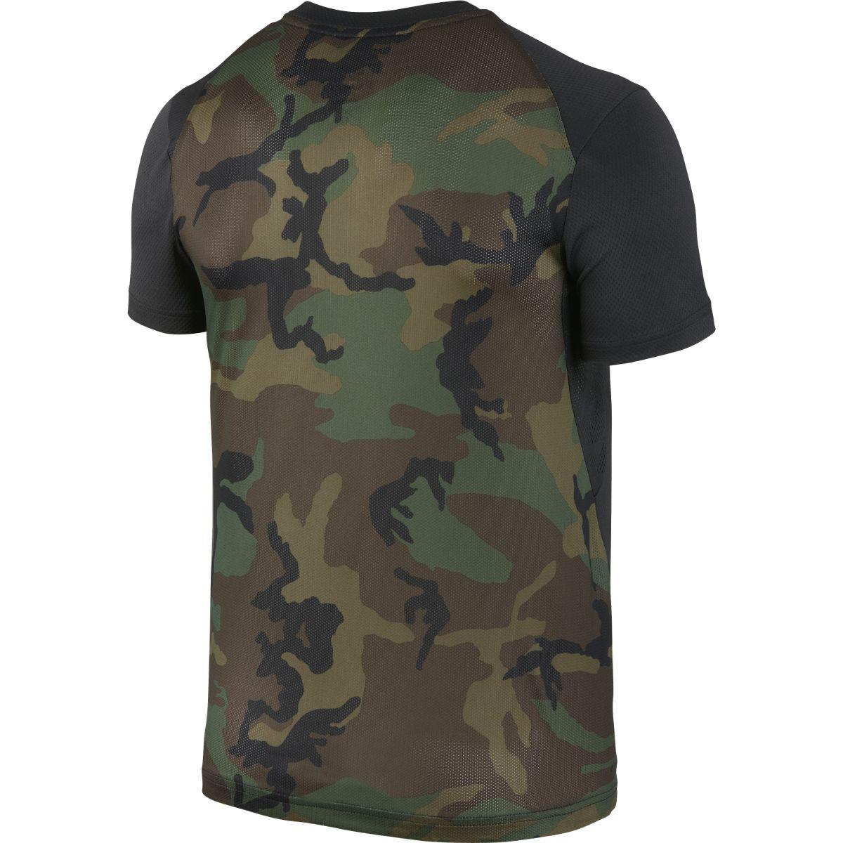 Nike Mens Vapor Dri-FIT Short Sleeve Shirt - Black/Camo - Tennisnuts.com