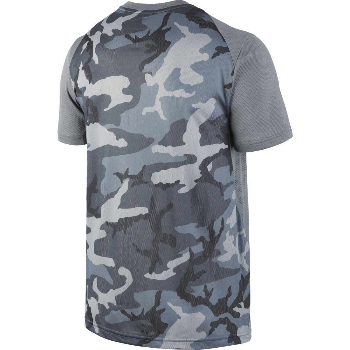 Nike Mens Vapor Dri-FIT Short Sleeve Shirt - Cool Grey/Camo ...