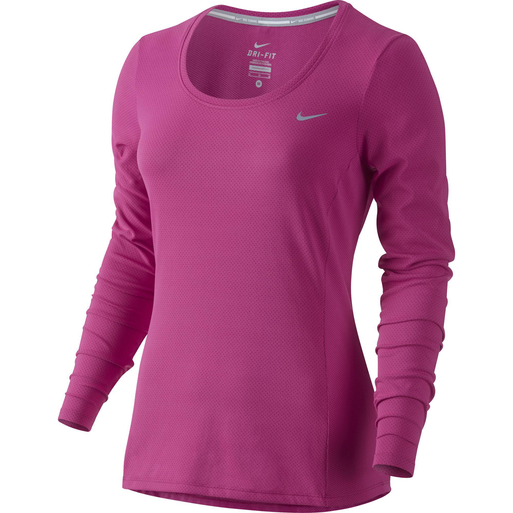 pink long sleeve dri fit shirt