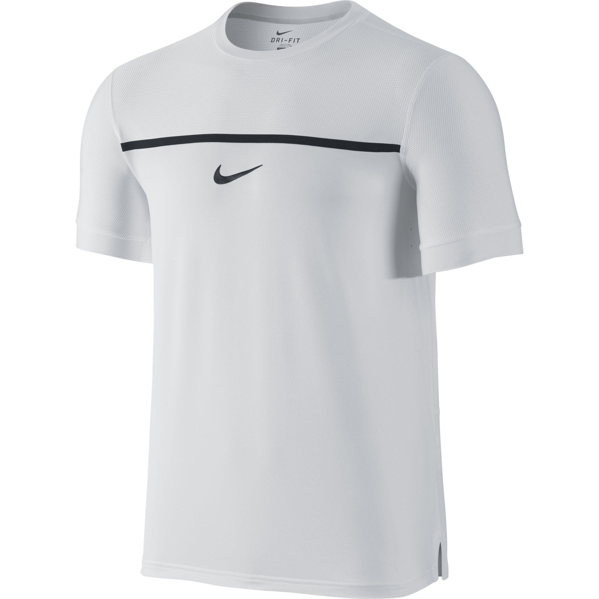 Nike Mens Challenger Premier Rafa Crew - White - Tennisnuts.com