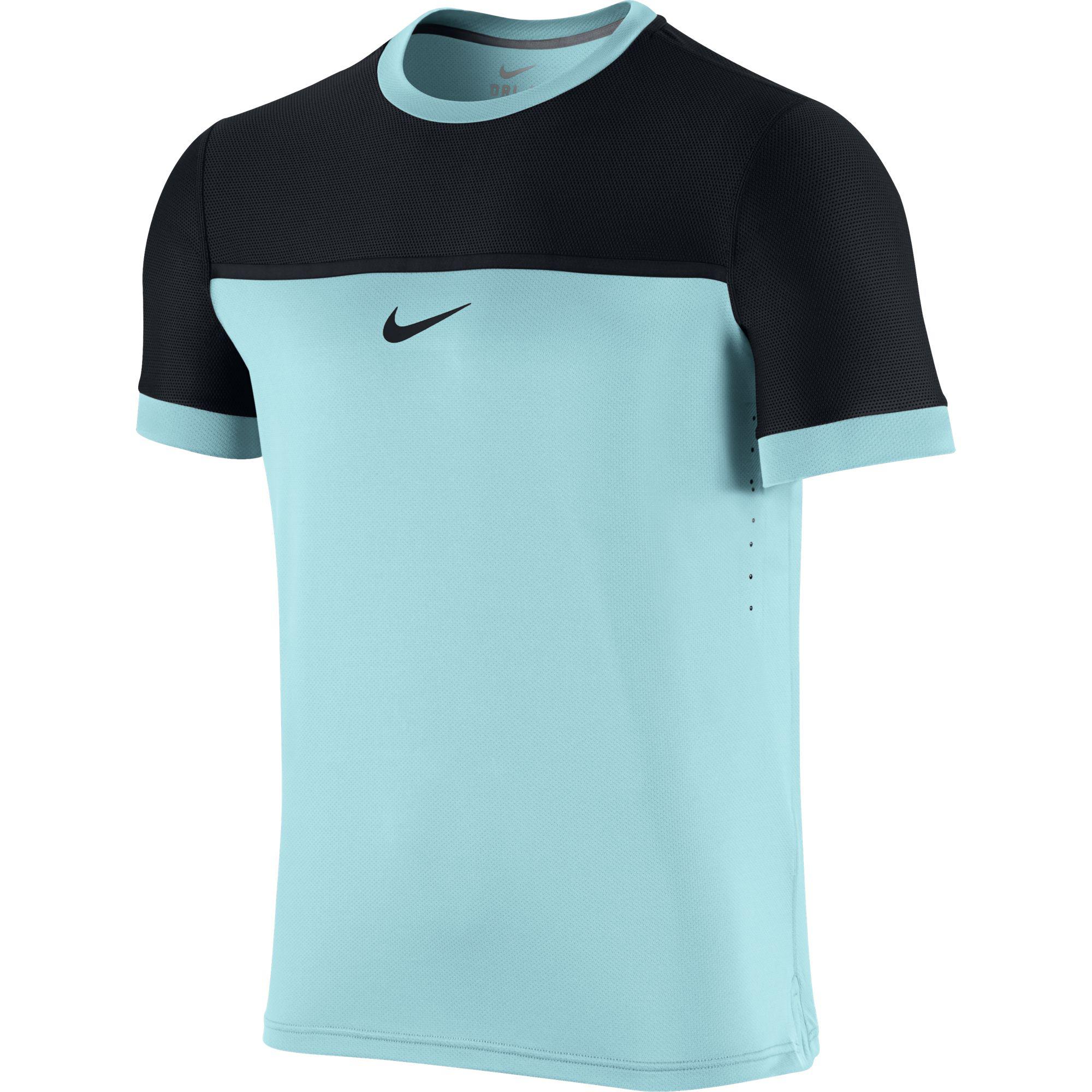 Nike Mens Challenger Premier Rafa Crew - Copa Blue/Black - Tennisnuts.com