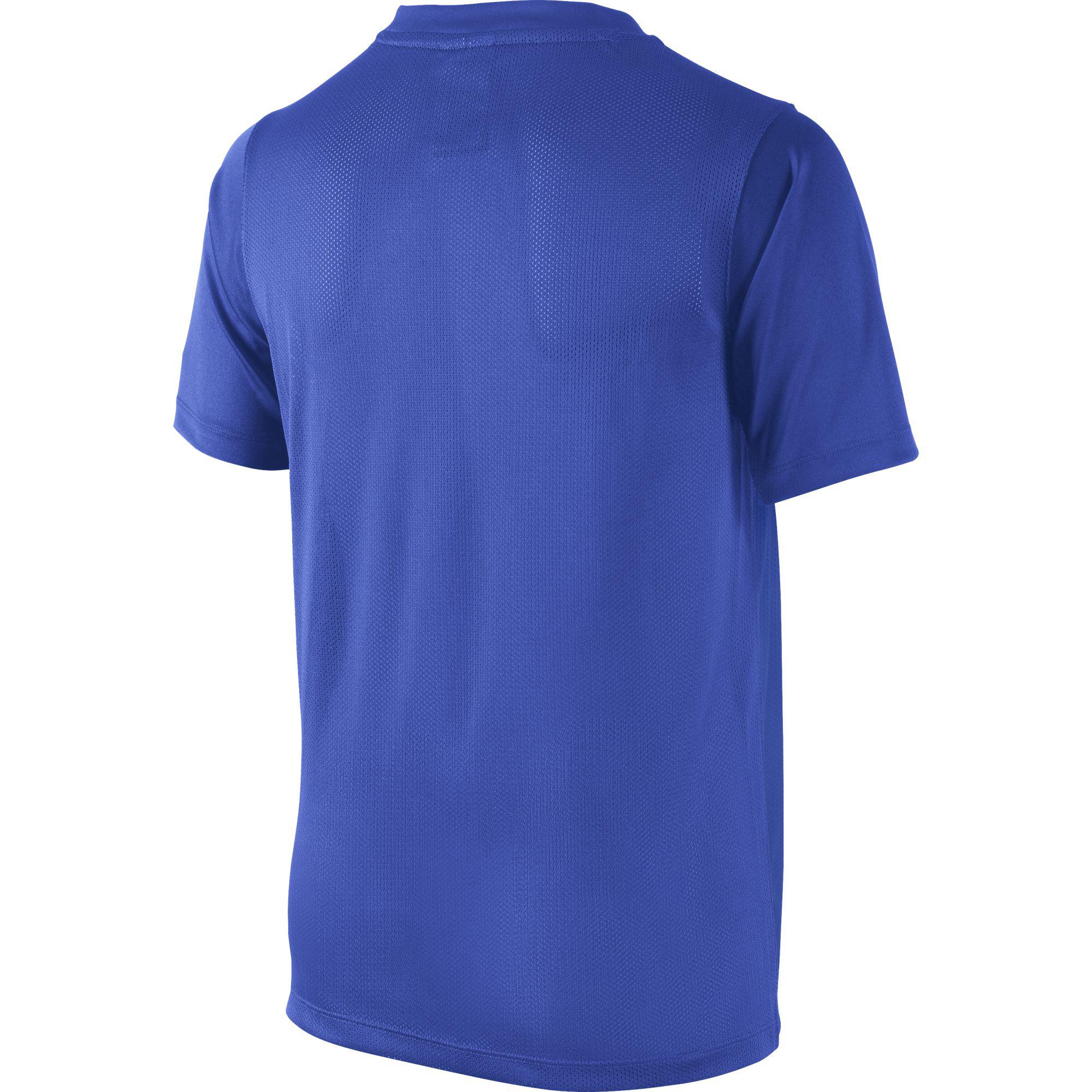 Nike Boys Academy Short-Sleeve Training Shirt - Game Royal Blue / Deep ...