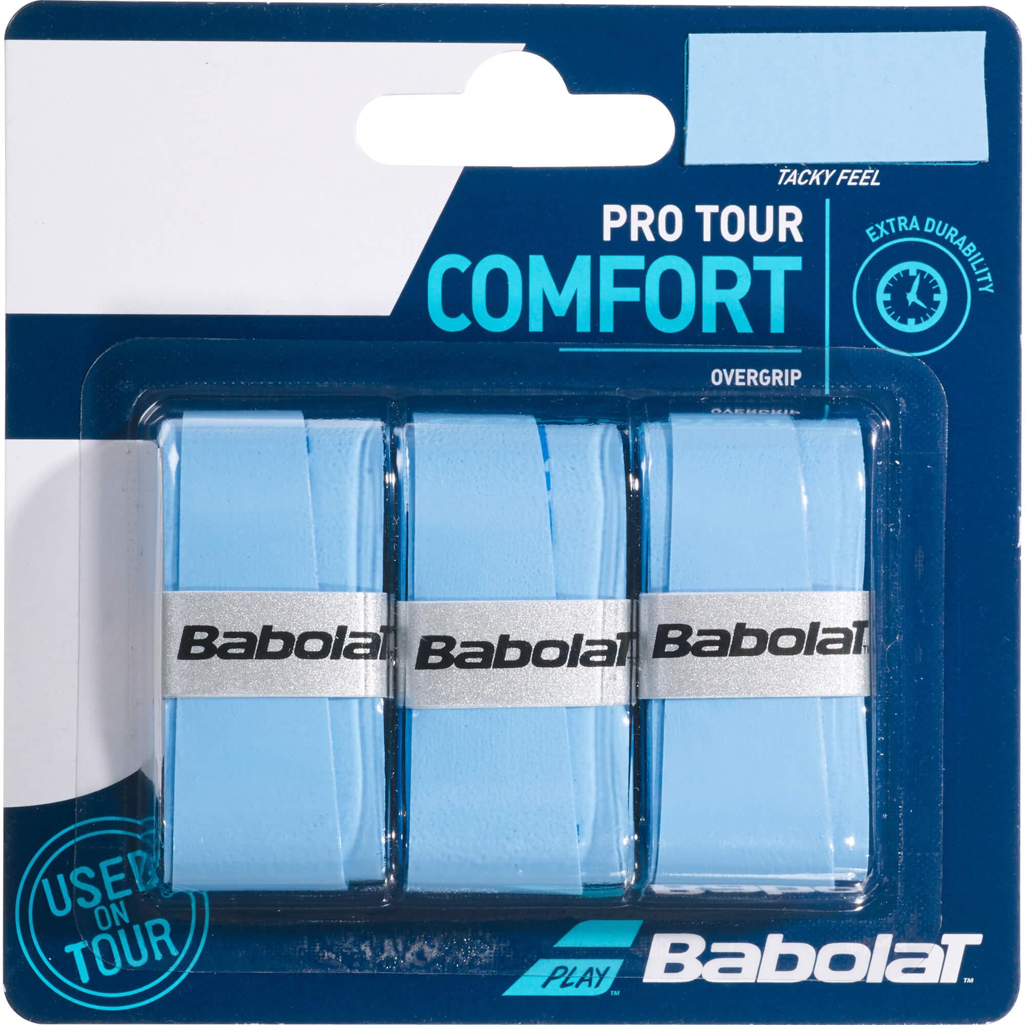 RRP £10 PACK OF 3 GRIPS BLUE BABOLAT PRO TOUR OVERGRIP 