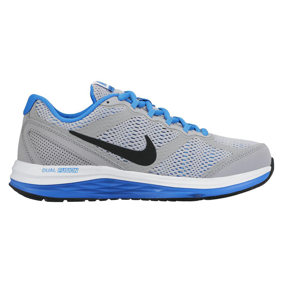 Nike Boys Dual Fusion Run 3 Running Shoes - Wolf Grey/Photo Blue ...
