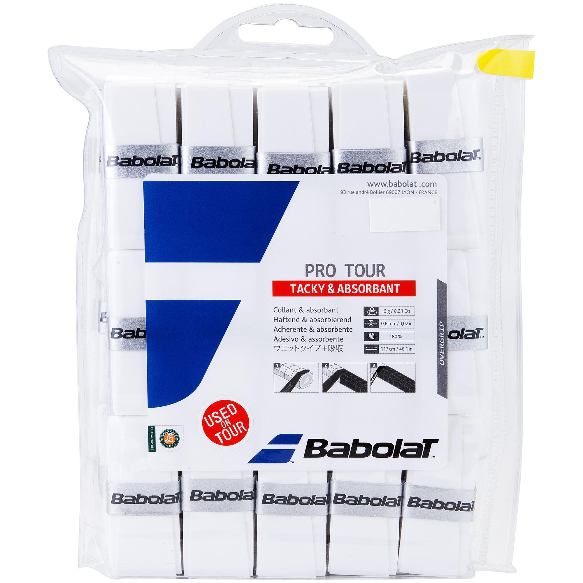 3 grips 1xBabolat Pro Tour White Overgrip Tennis grips dpd 1 day uk delivery