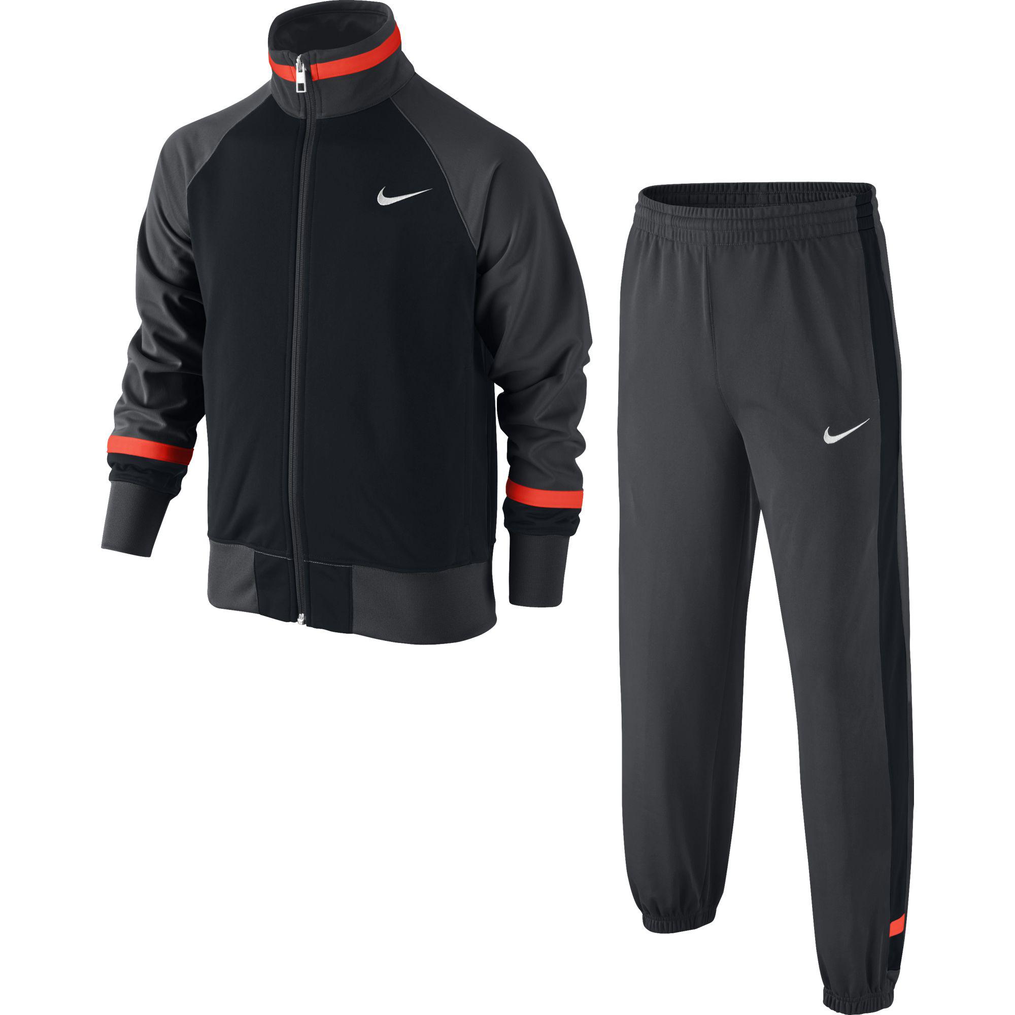 Nike Boys T45 Cuff Tracksuit - Black/Anthracite/White - Tennisnuts.com