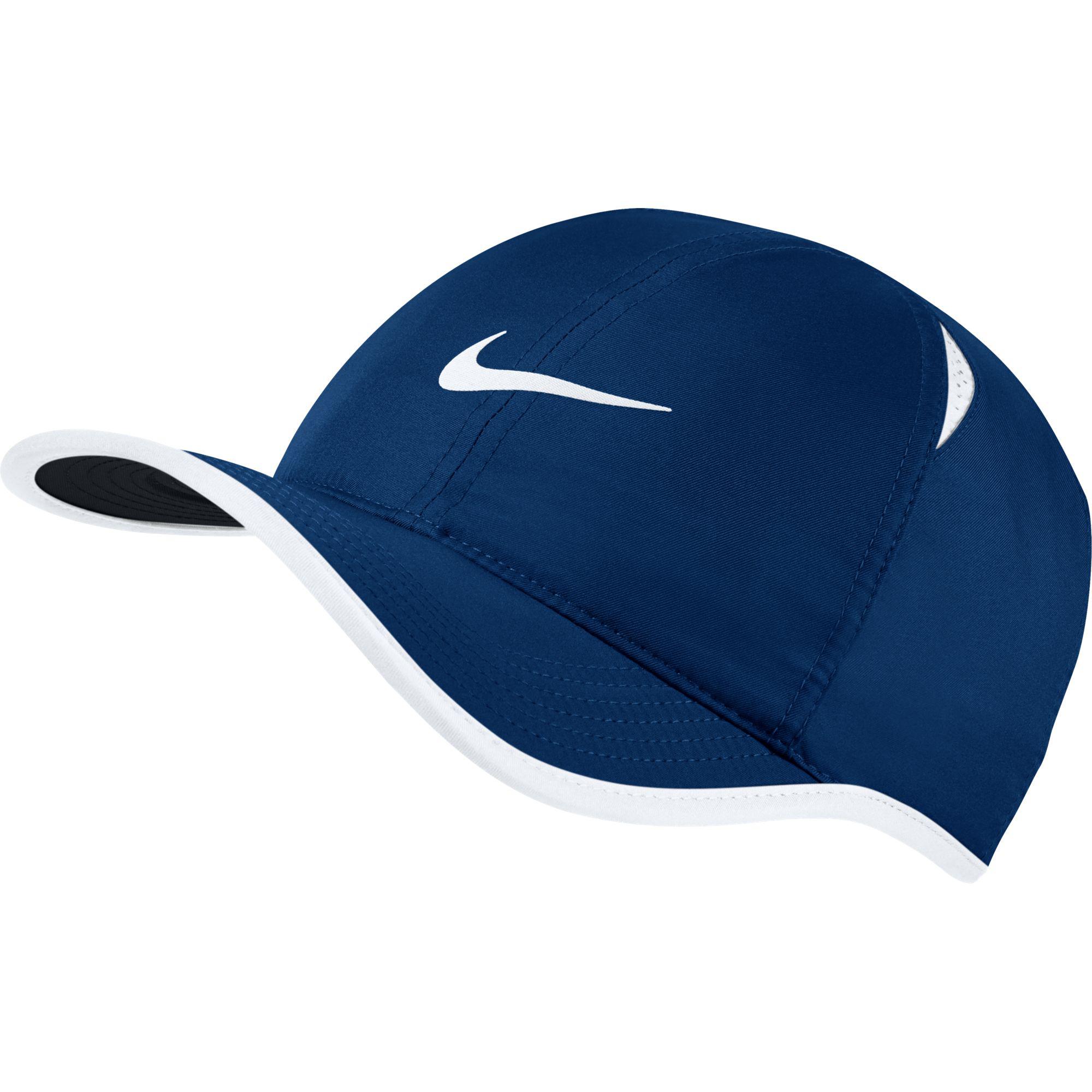 nike featherlight cap blue