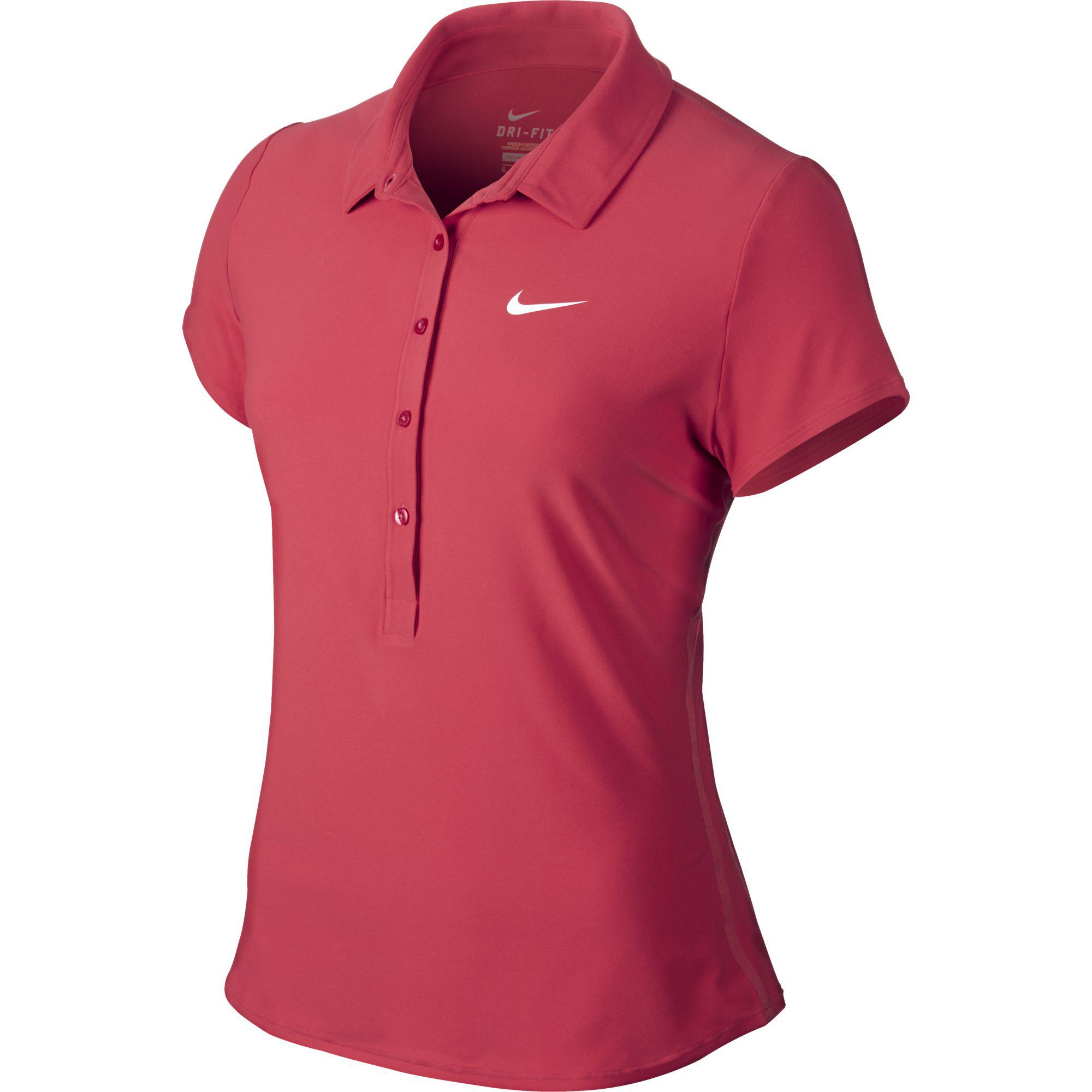 Nike Womens Advantage Tennis Polo Ember Glow