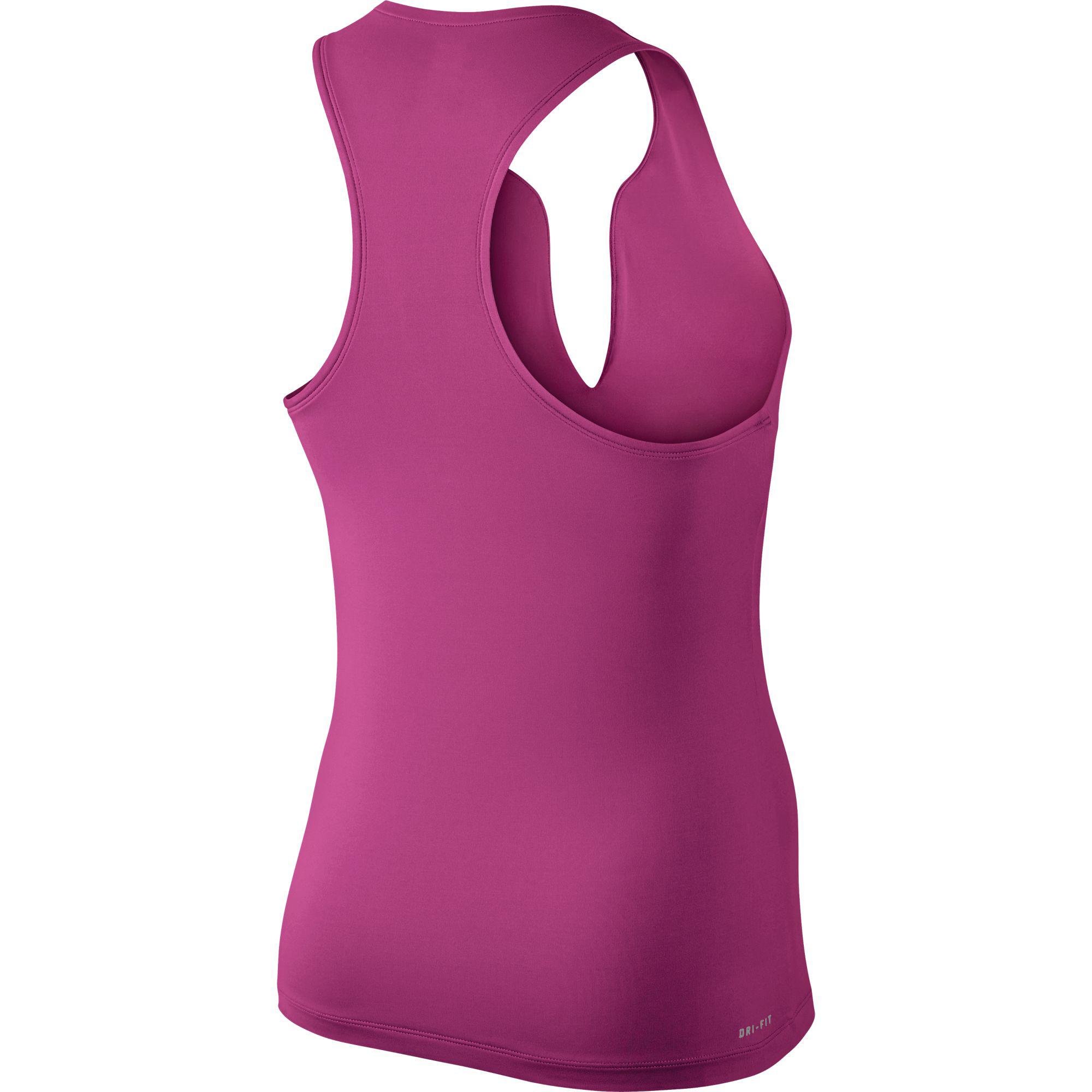 Nike Womens Pure Tennis Tank Top Vivid Pink