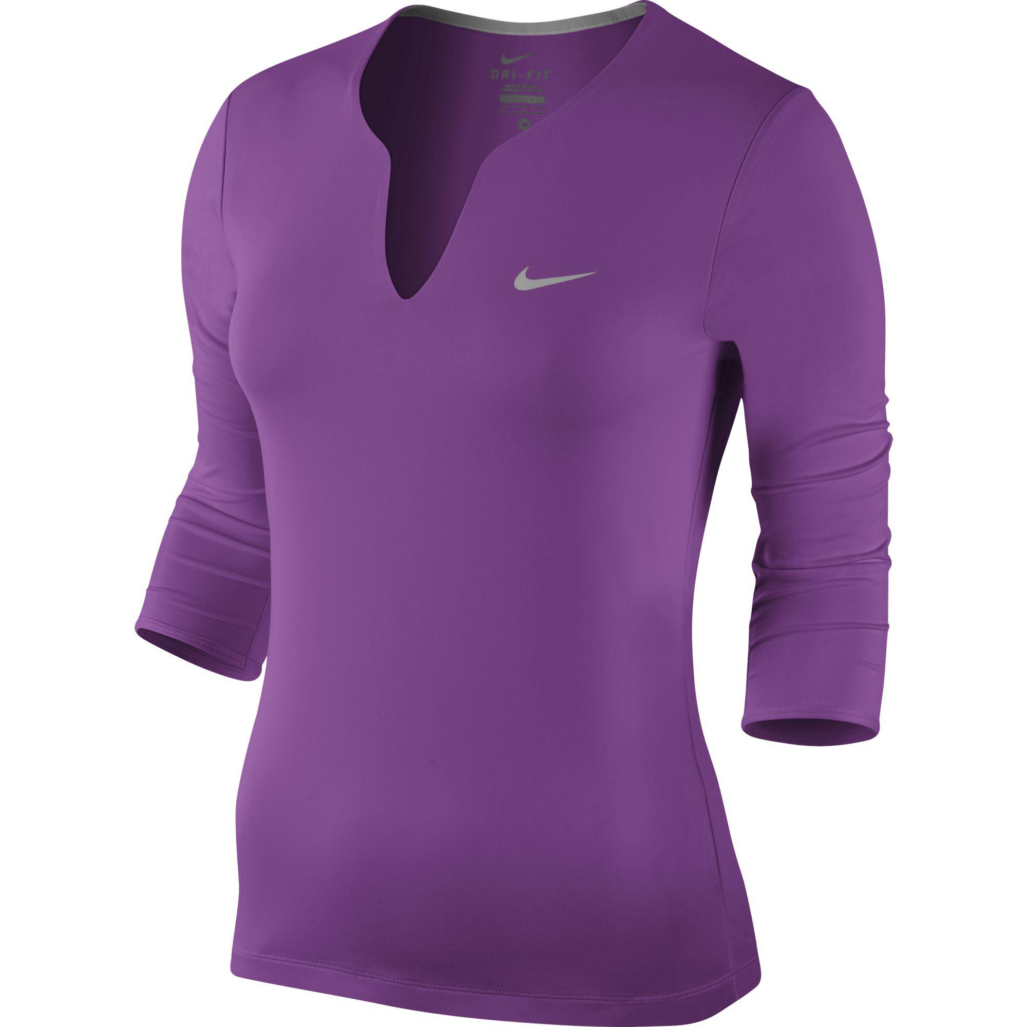 Nike Womens Pure Long-Sleeve Top - Purple Dusk - Tennisnuts.com