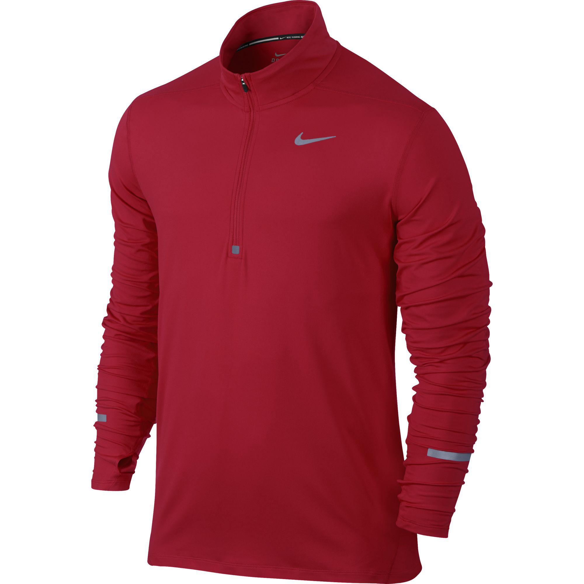 nike element half zip red