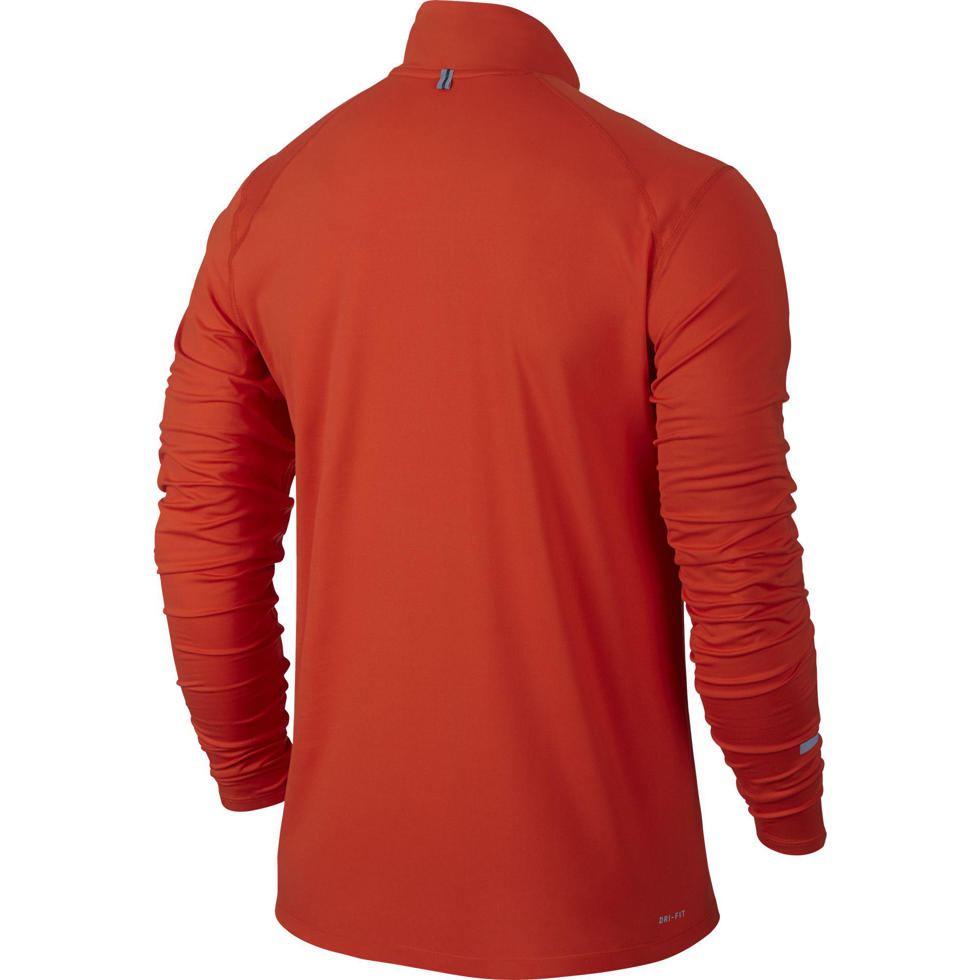 orange nike half zip