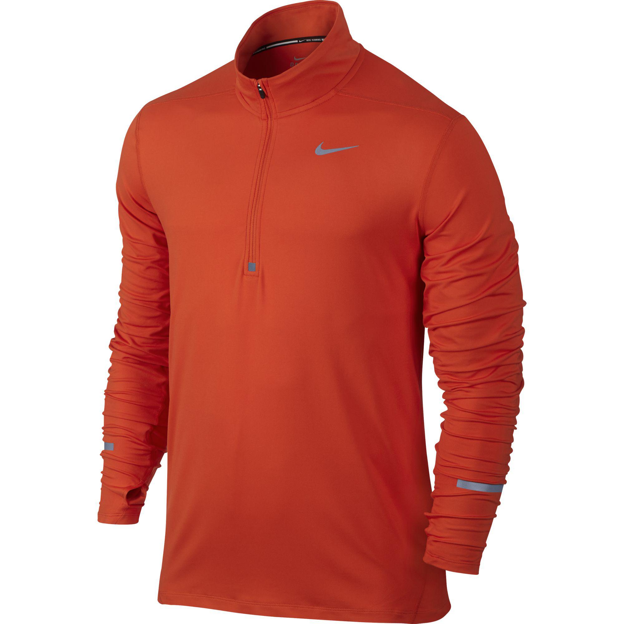 nike dri fit element half zip long sleeve running top mens