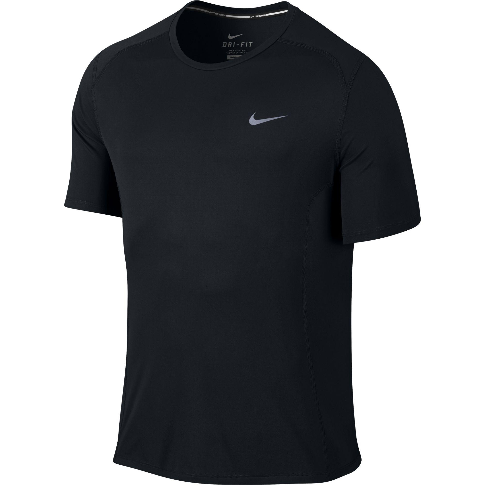 Nike Mens Dri-FIT Miler Top - Black - Tennisnuts.com