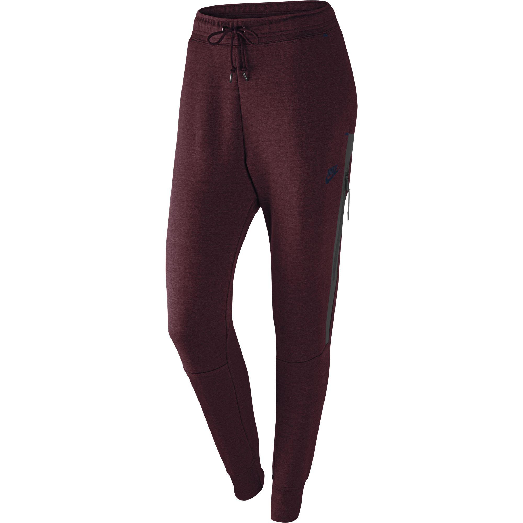 nike tech fleece pants burgundy