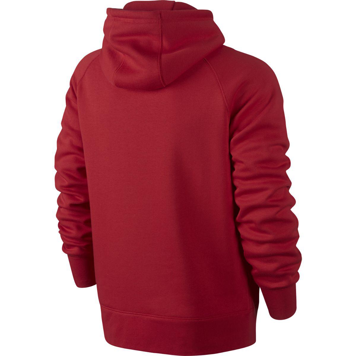 Nike Mens AW77 Fleece Hoodie - University Red - Tennisnuts.com