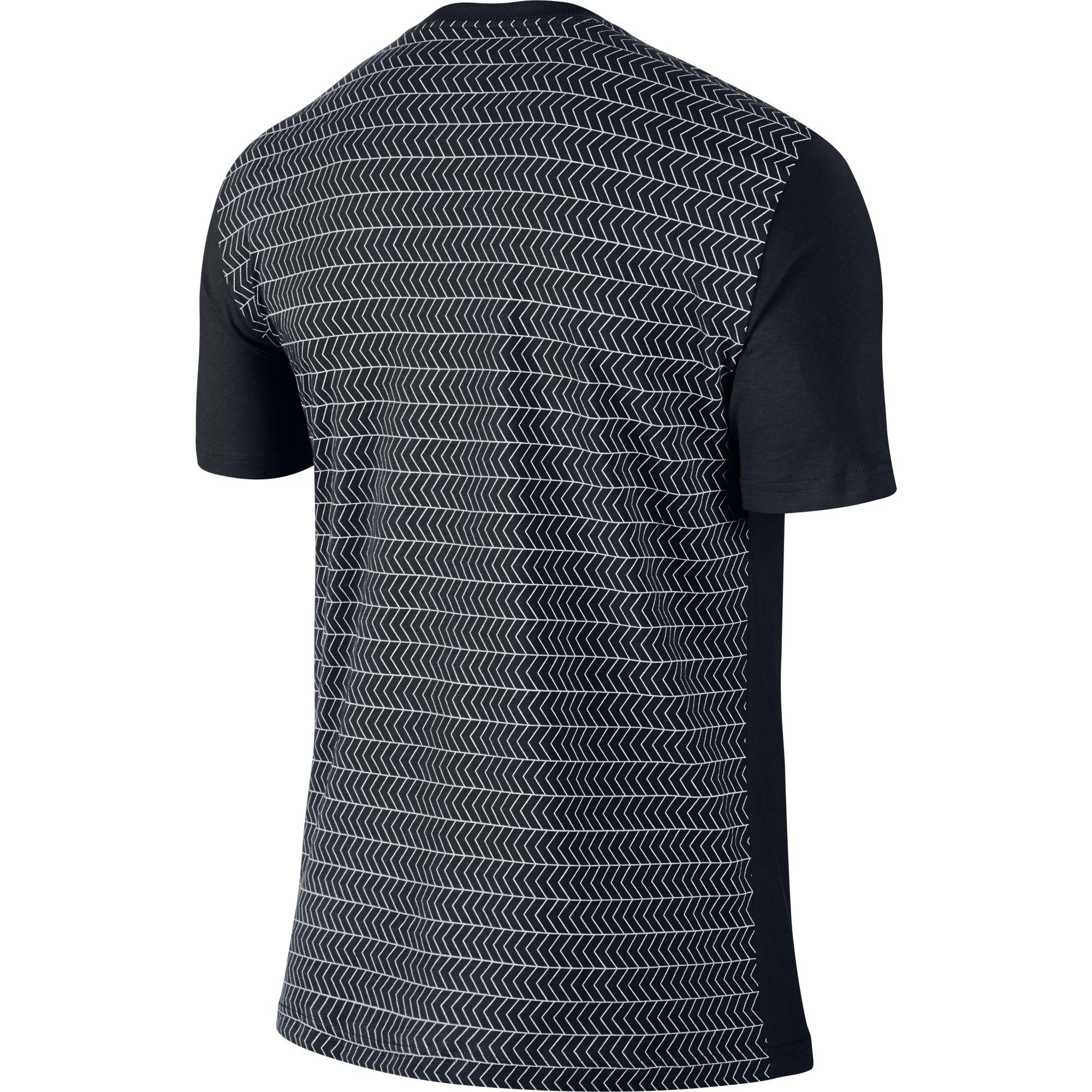 Nike Mens Premier RF V-Neck T-Shirt - Black/White - Tennisnuts.com