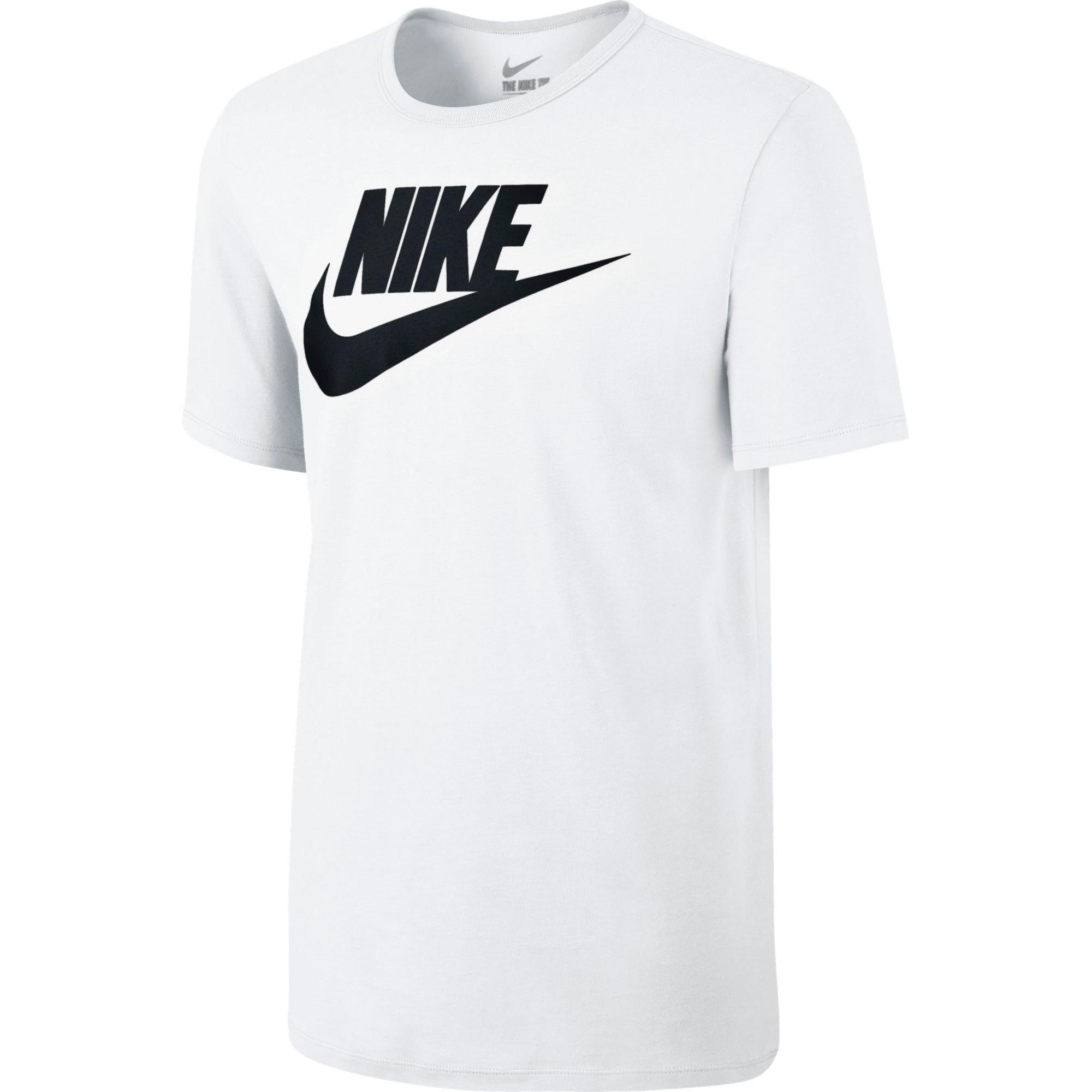 Nike Mens Futura Icon T-Shirt - White/Black - Tennisnuts.com