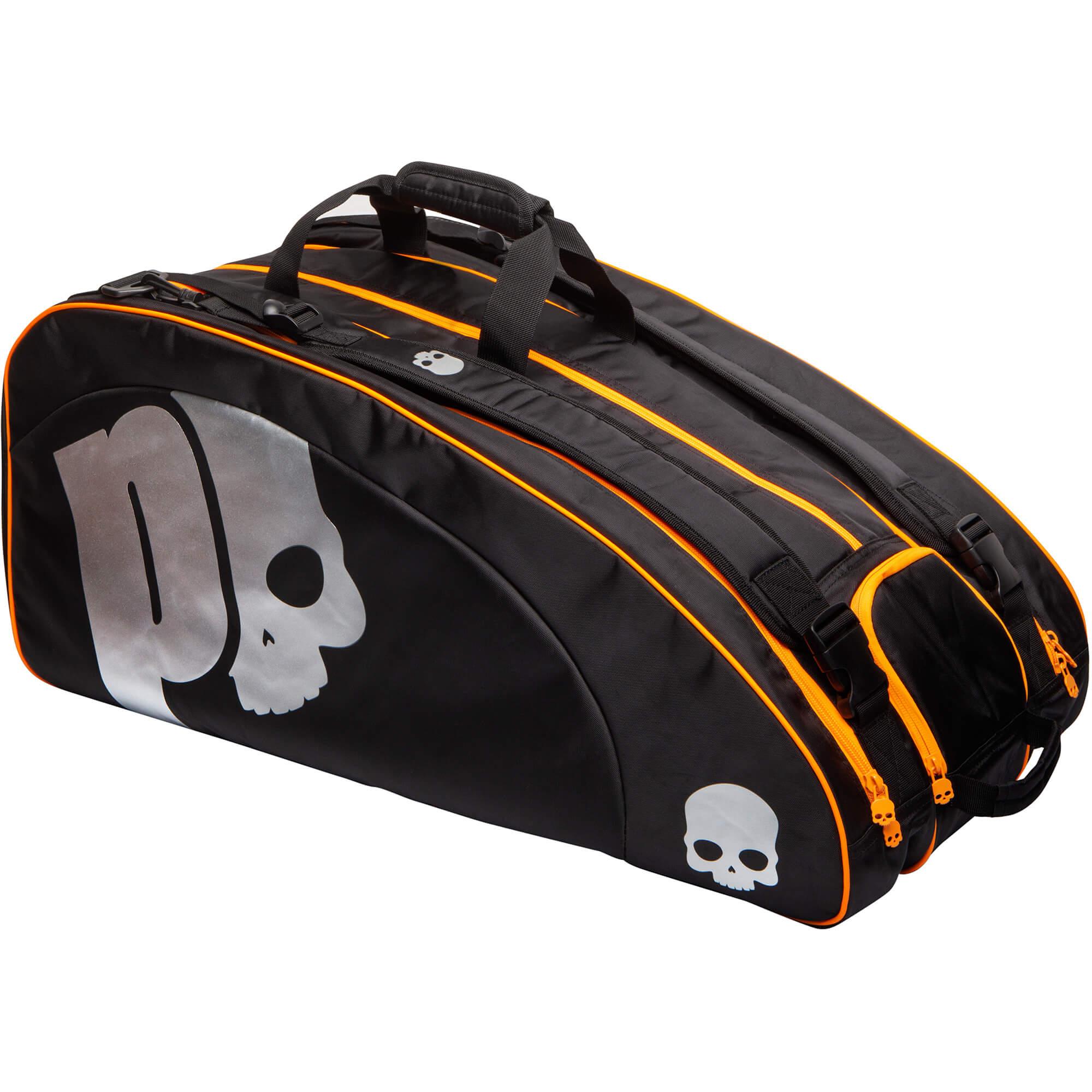 Prince Chrome 12 Racket Bag - Black/Orange - Tennisnuts.com
