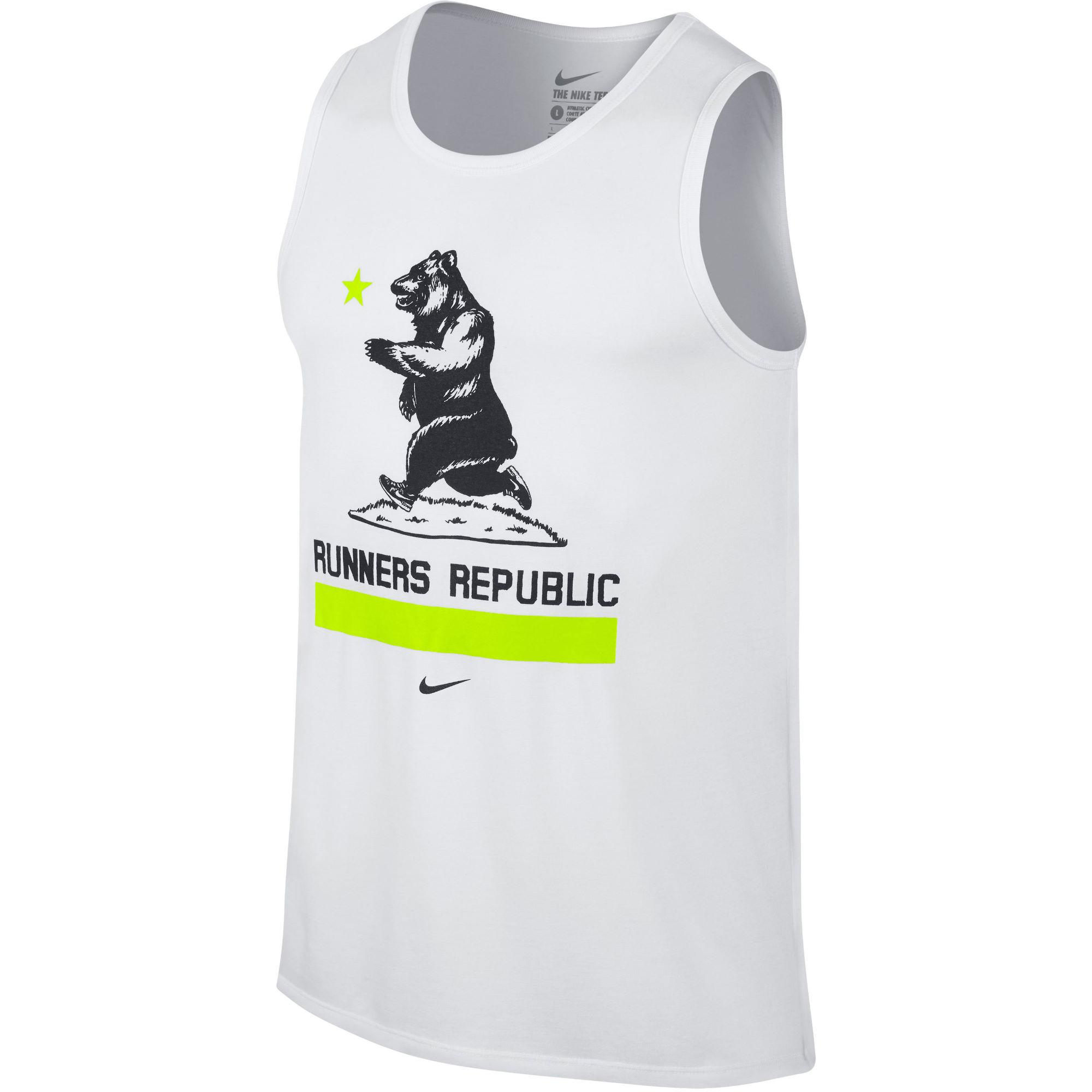 Nike Mens Runners Republic Tank Top White