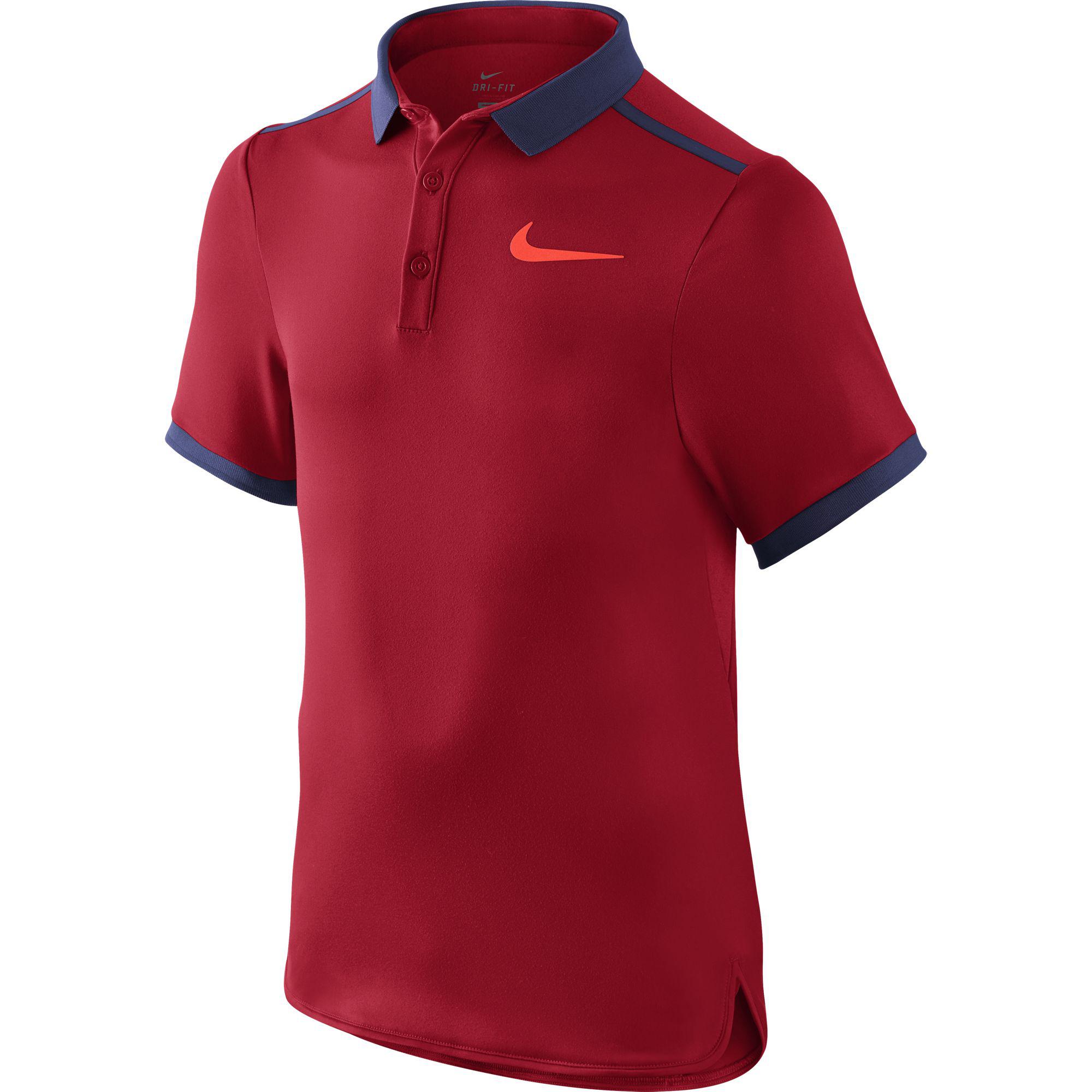 bright crimson polo shirt