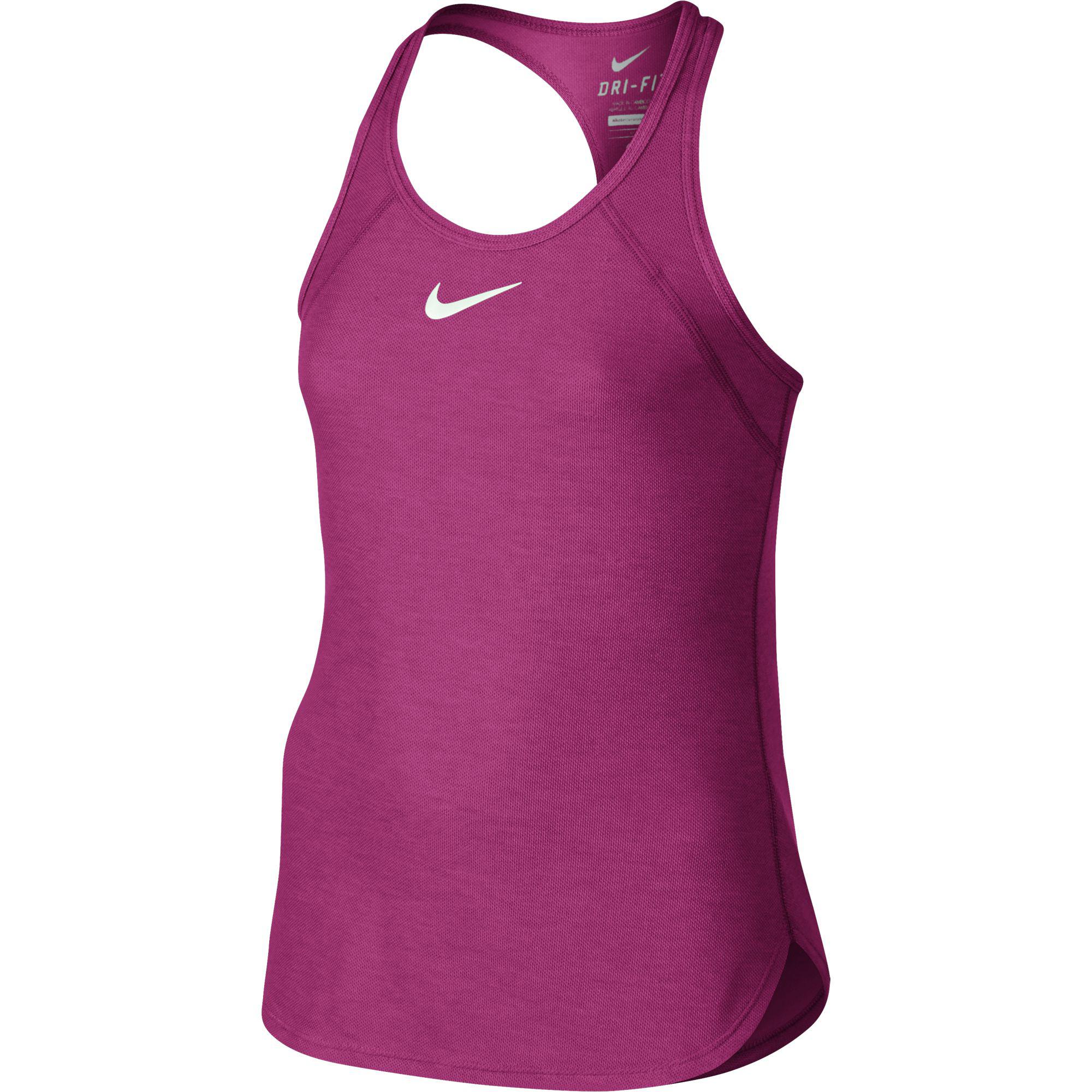 Nike Girls Slam Tank - Vivid Pink - Tennisnuts.com