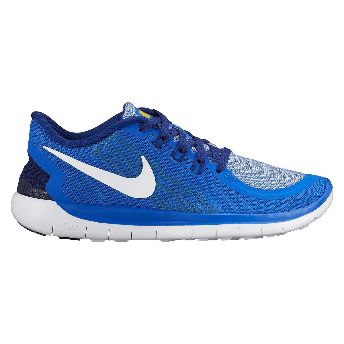 Nike Boys Free 5.0 Running Shoes - Blue - Tennisnuts.com