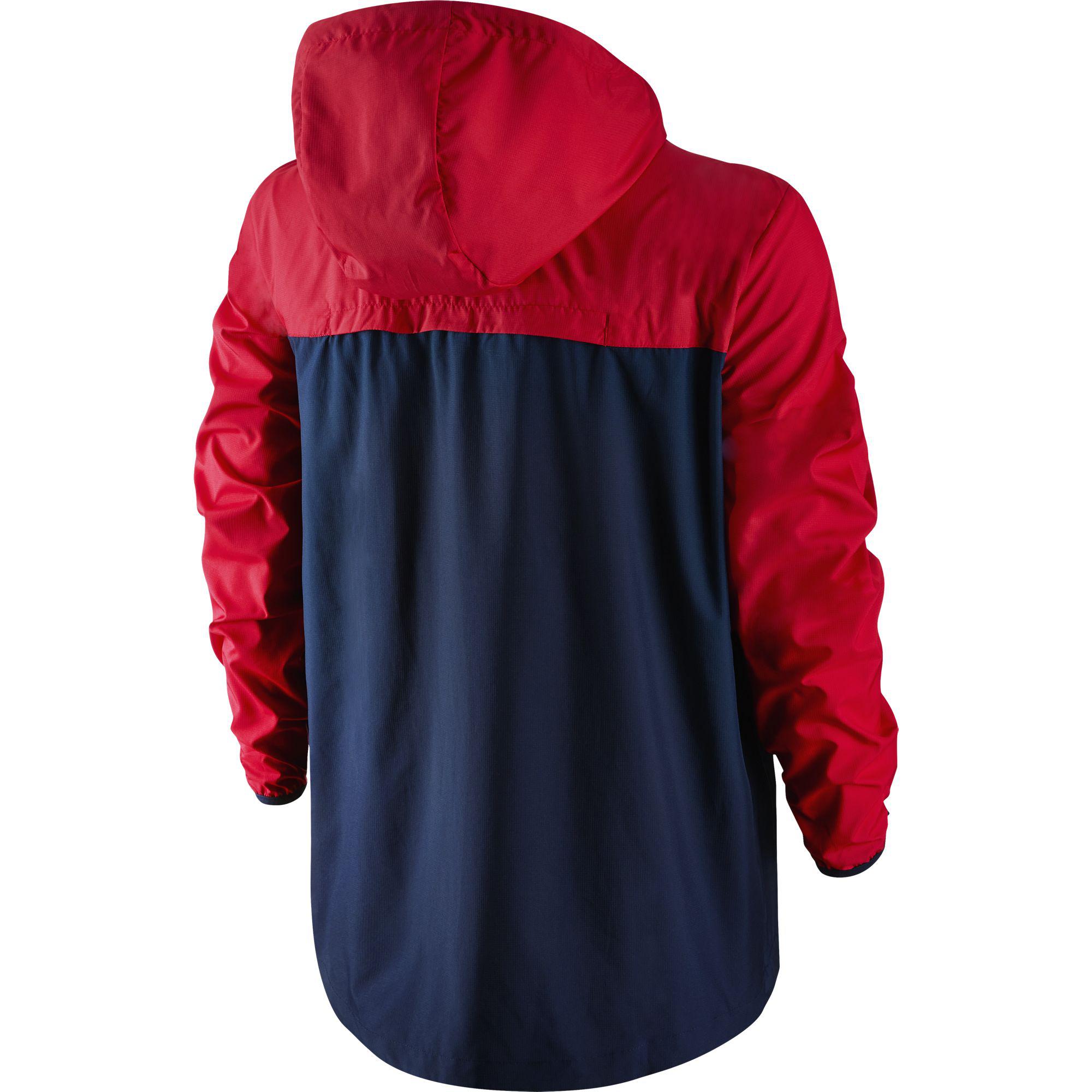 Nike Mens Half-Zip Jacket - University Red/Deep Royal Blue - Tennisnuts.com