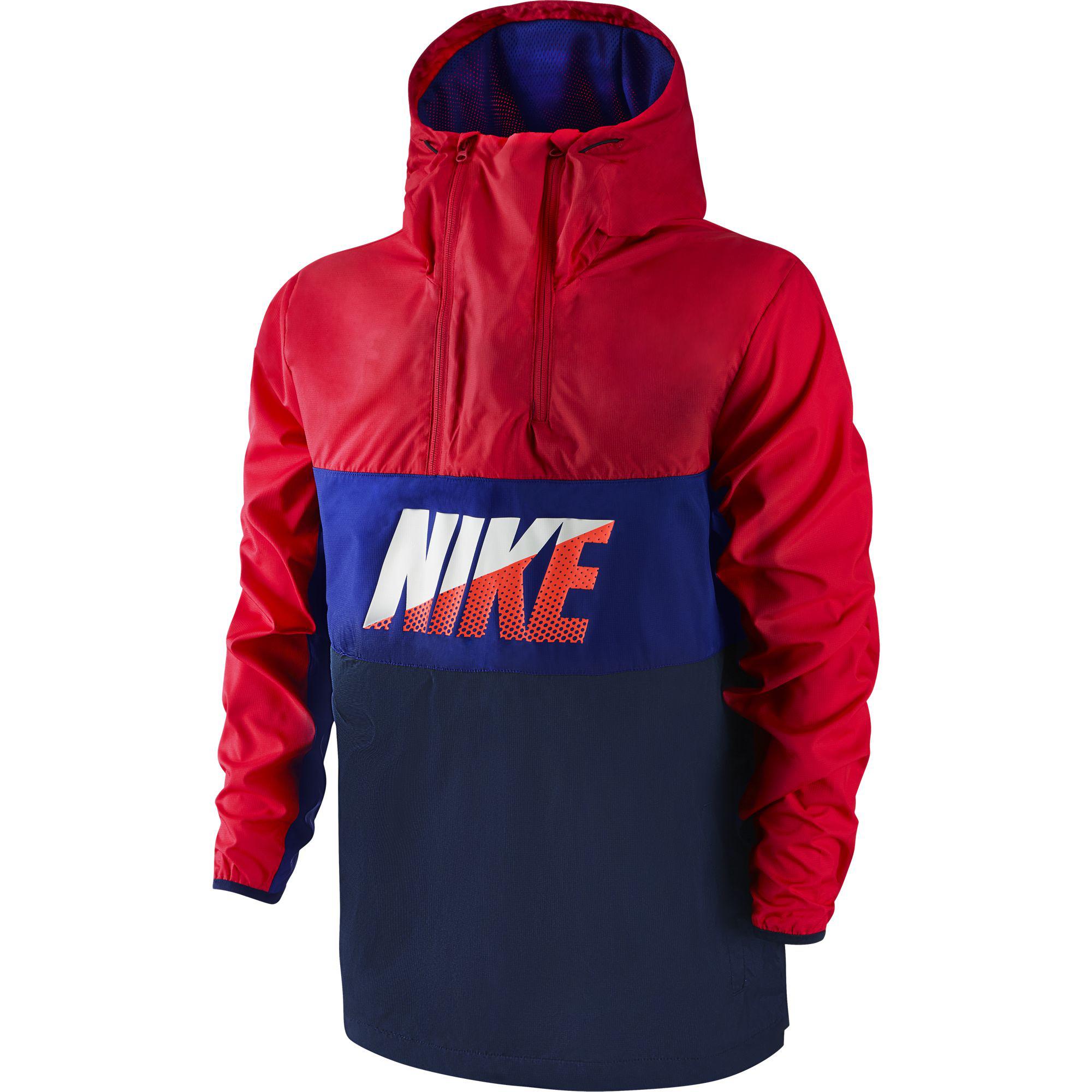 red nike half zip