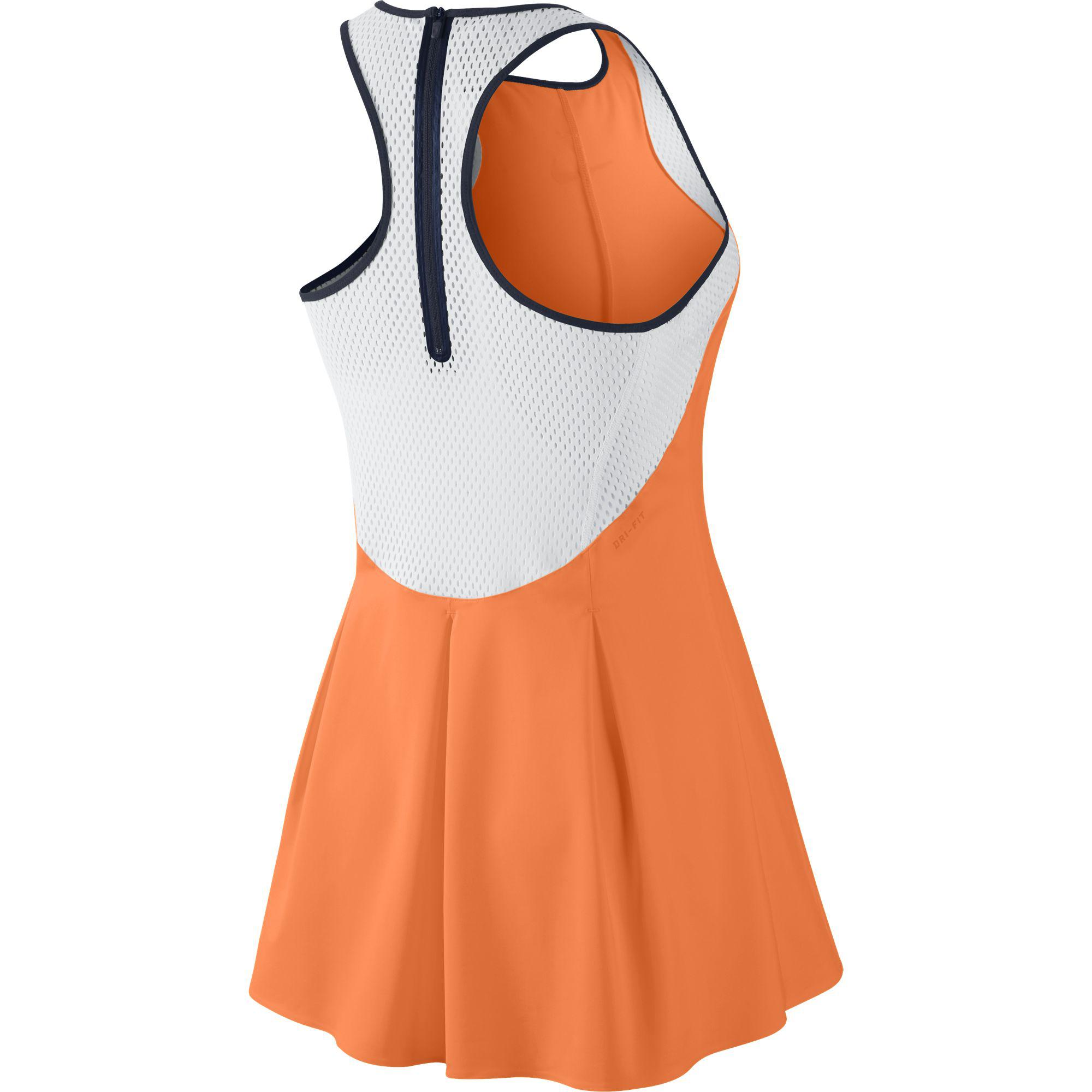Nike Womens Premier Dress - Atomic Orange/White - Tennisnuts.com