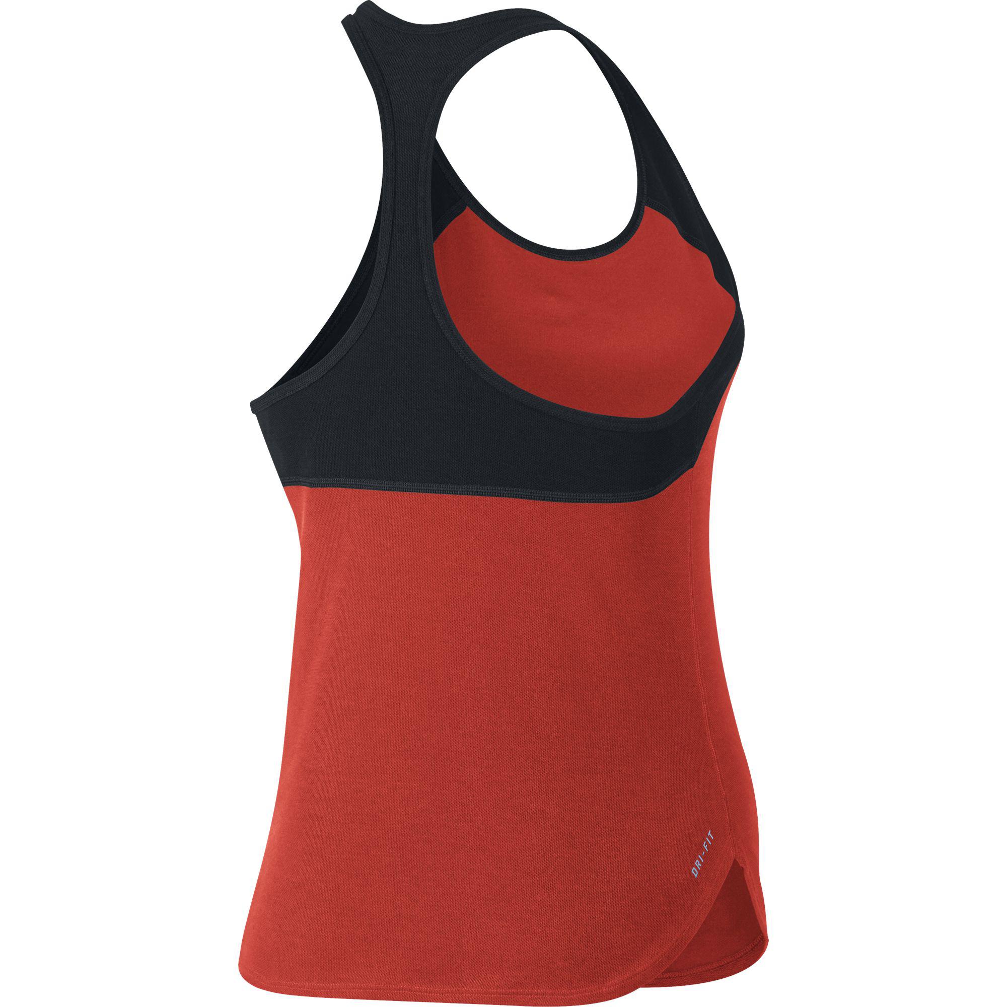 Nike Womens Dry Slam Tank Top Red/Black