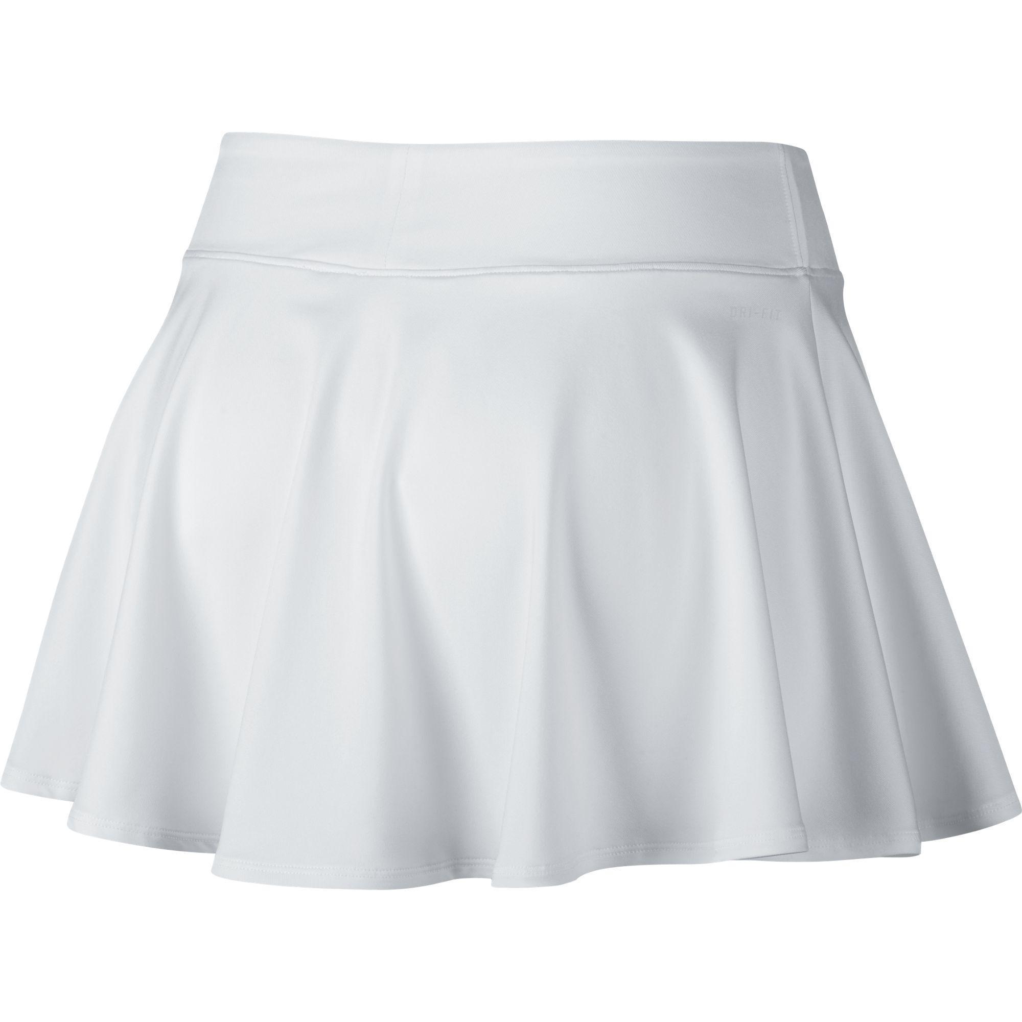 Nike Womens Baseline Long Skort - White - Tennisnuts.com