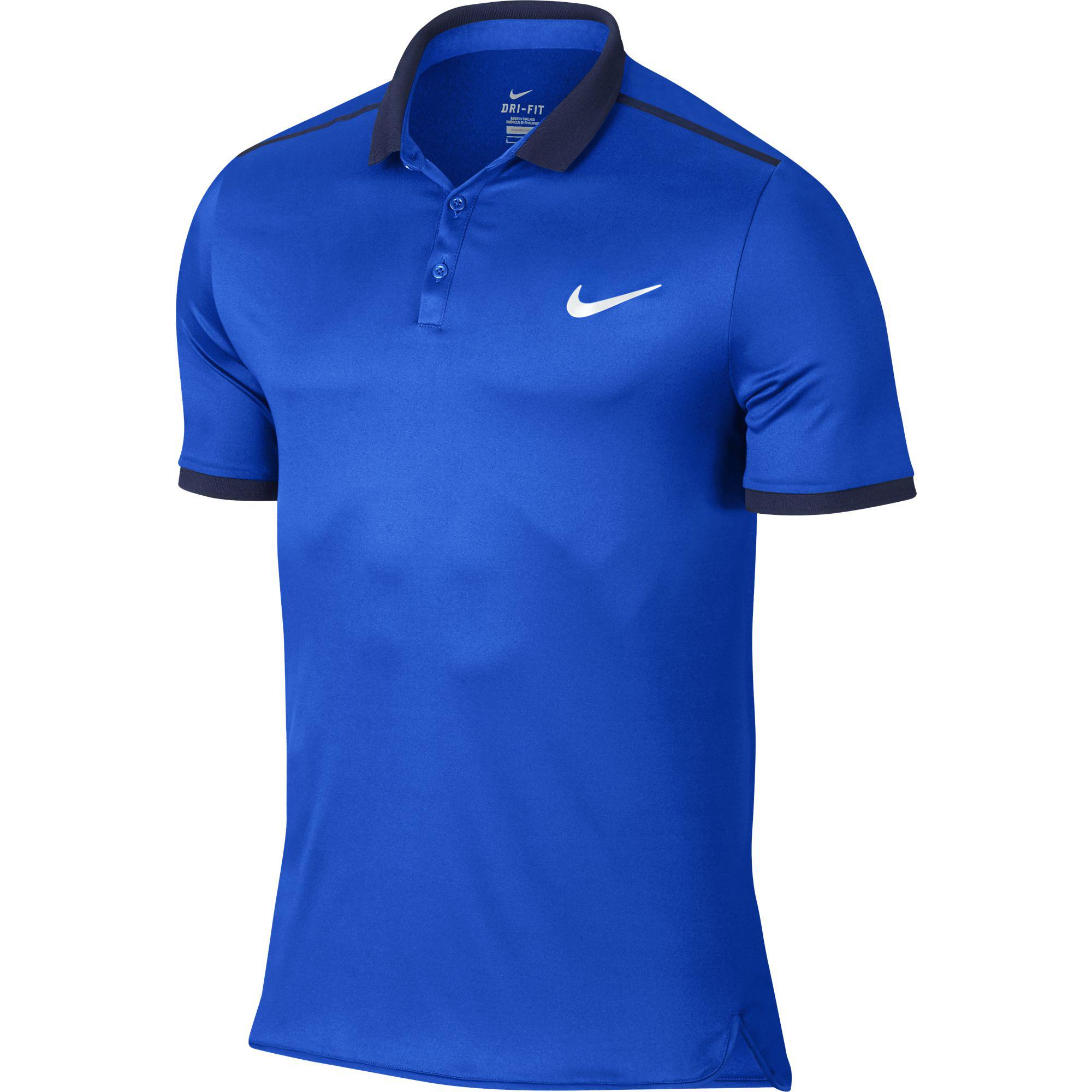Nike Mens Advantage Solid Polo - Hyper Cobalt Blue - Tennisnuts.com