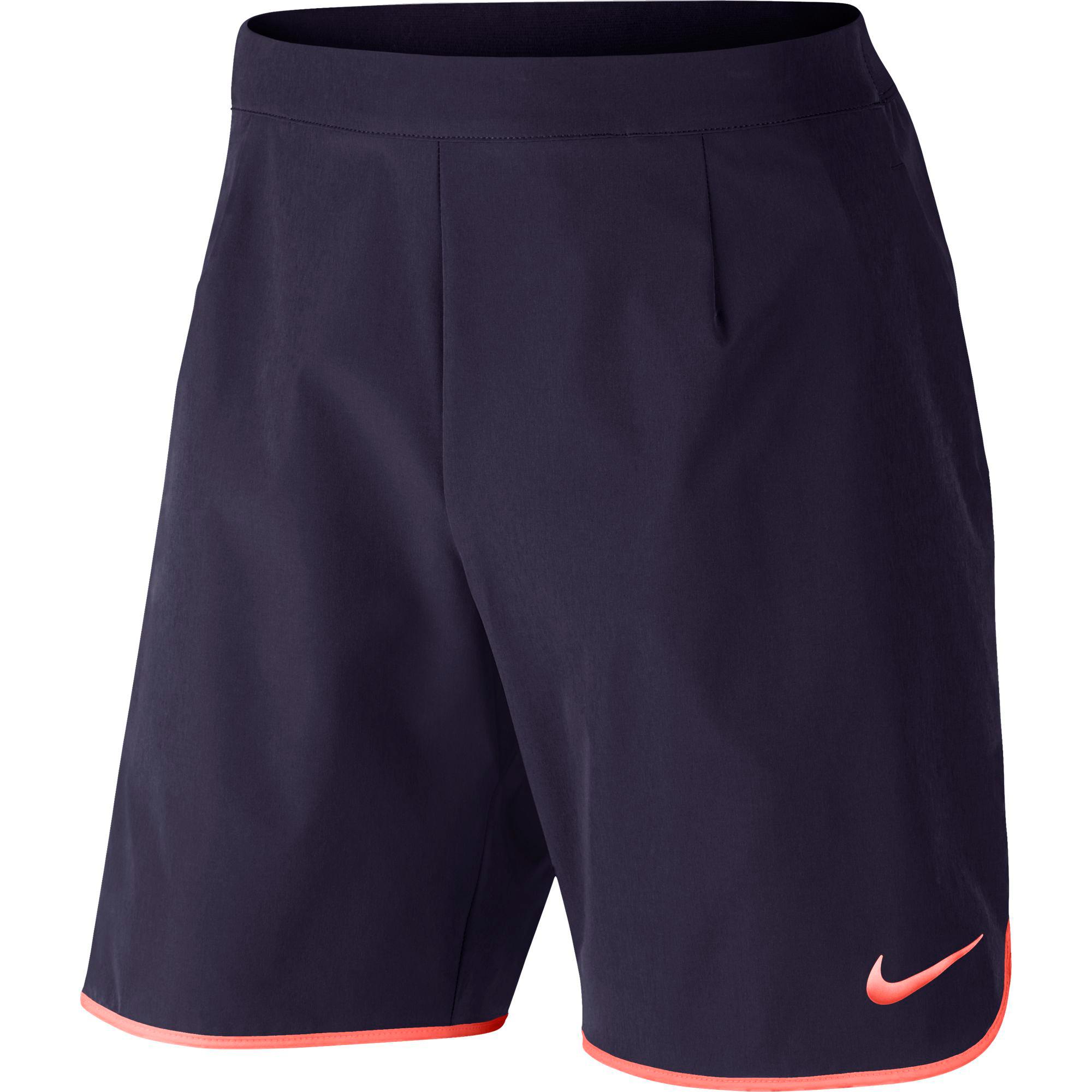 monigote de nieve Cartas credenciales Esperar Nike Mens Flex Gladiator 9" Shorts - Purple/Orange - Tennisnuts.com