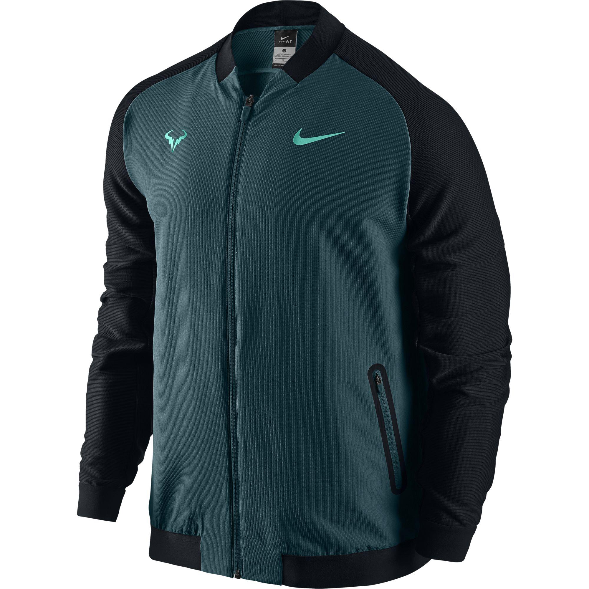 Sierra Constituir pala Nike Mens Premier Rafa Jacket - Black/Green - Tennisnuts.com