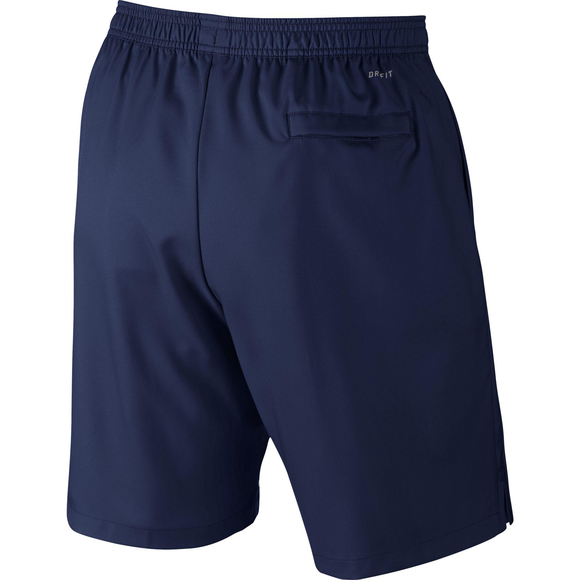 Nike Mens Court Graphic 9 Inch Tennis Shorts Midnight Navy