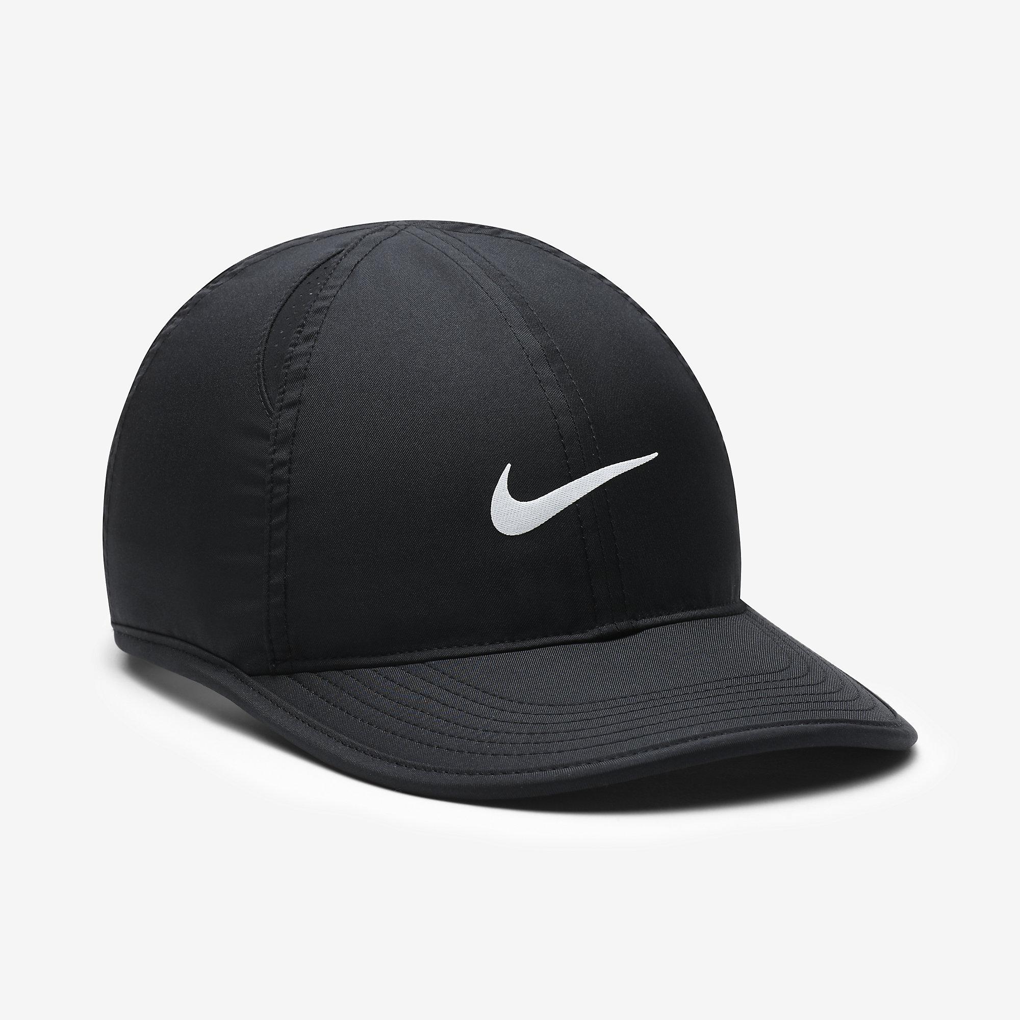 Nike Kids Featherlight Cap - Black/White - Tennisnuts.com