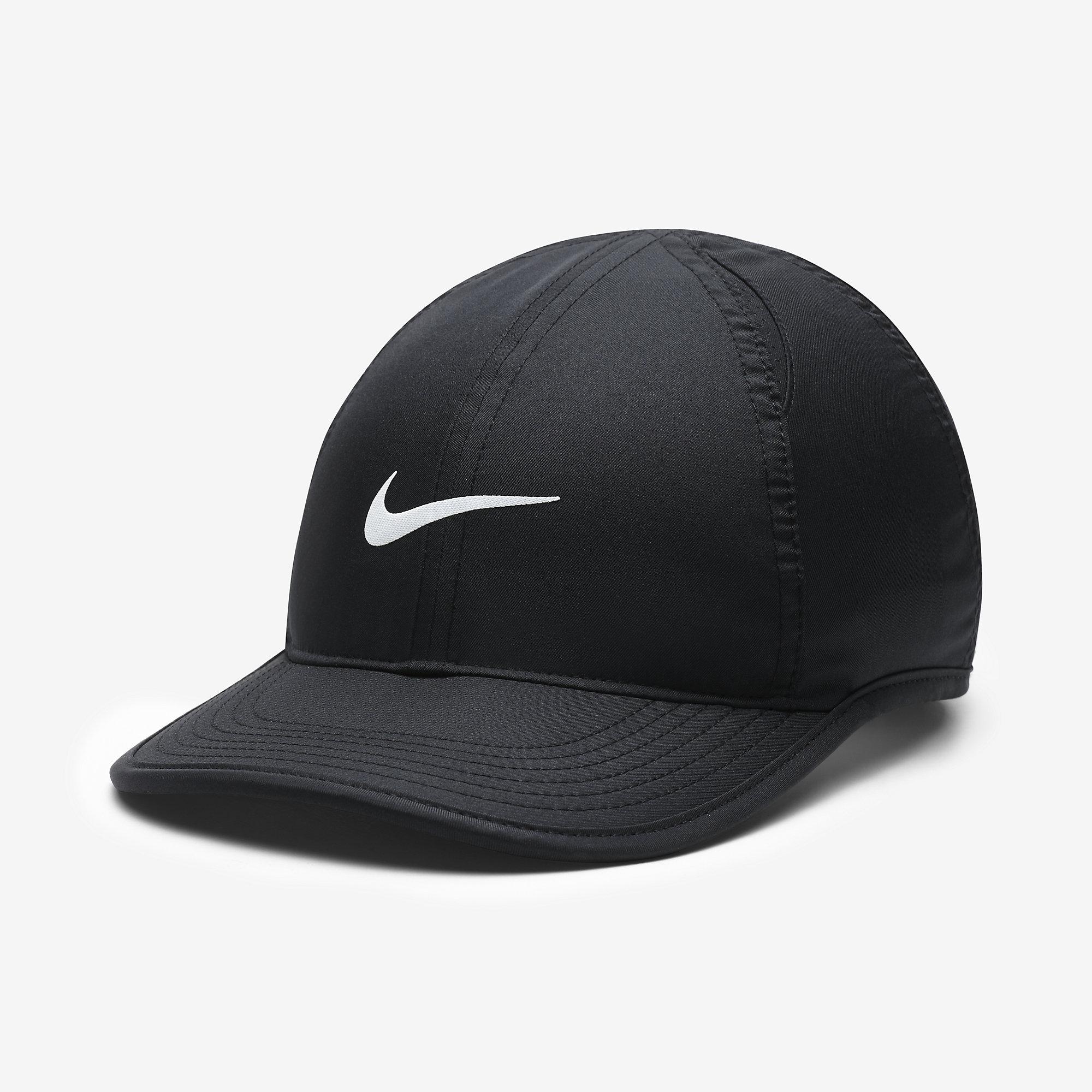 Nike Kids Featherlight Cap - Black/White - Tennisnuts.com