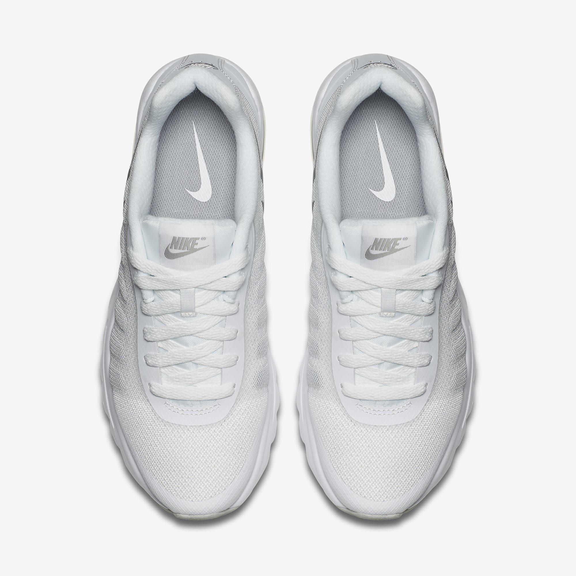 Nike Womens Air Max Invigor Running Shoes - White - Tennisnuts.com