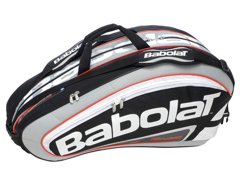 Sac De Tennis Babolat Team - Plusieurs Poches Dont étui à Raquette - Couleur Rouge Et Noir - Occasion En Bon état - Pour Voyage Et Tournois