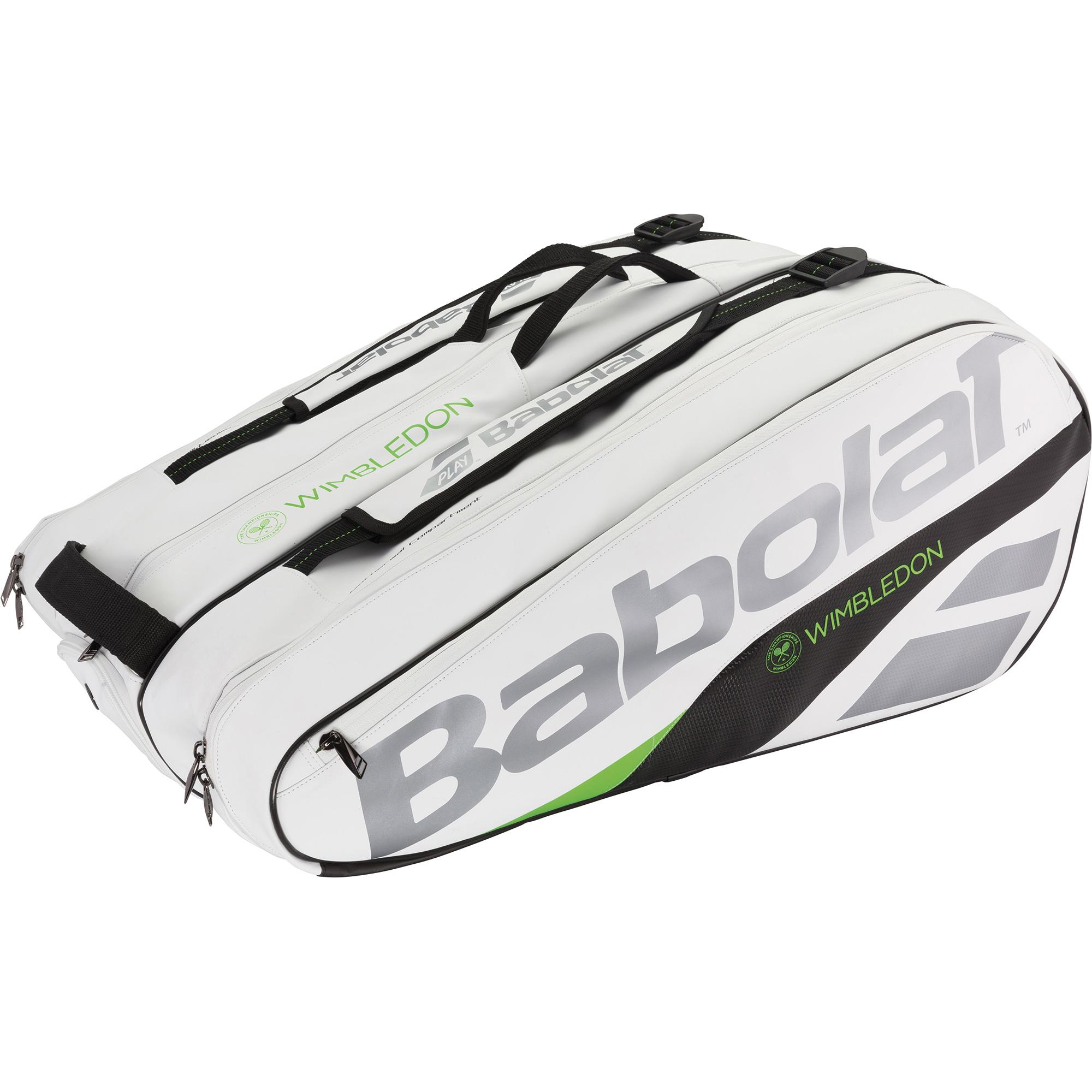 Babolat Pure 12 Racket Wimbledon Bag White/Green