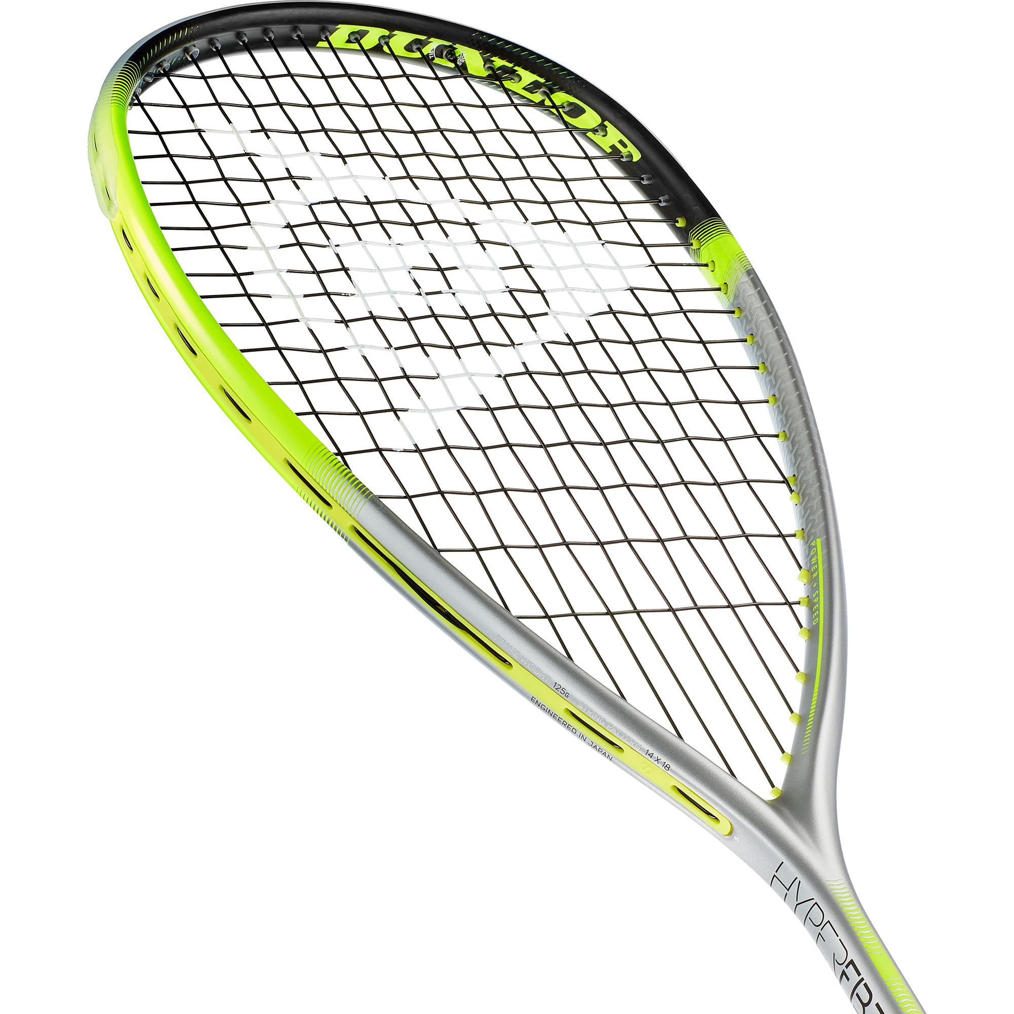 Set Racchette Squash Dunlop Hyper Ti - 2 Racchette, Coperture E 3 Palline, Per Principianti - Foto 2