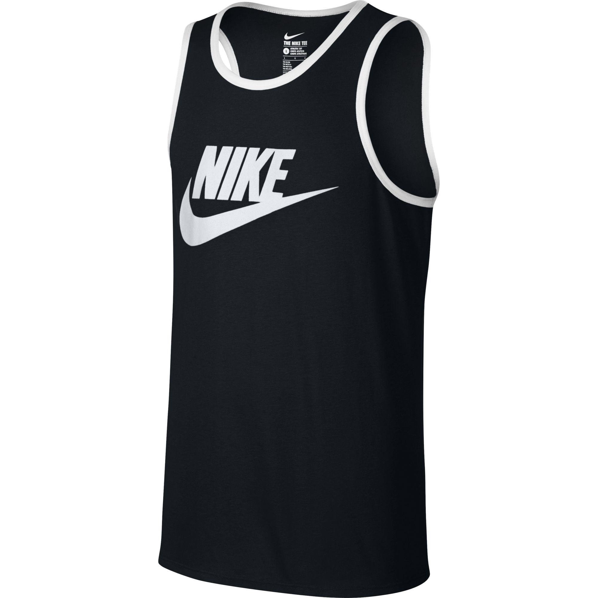 Nike Mens Sportswear Ace Logo Tank Top - Black/White - Tennisnuts.com