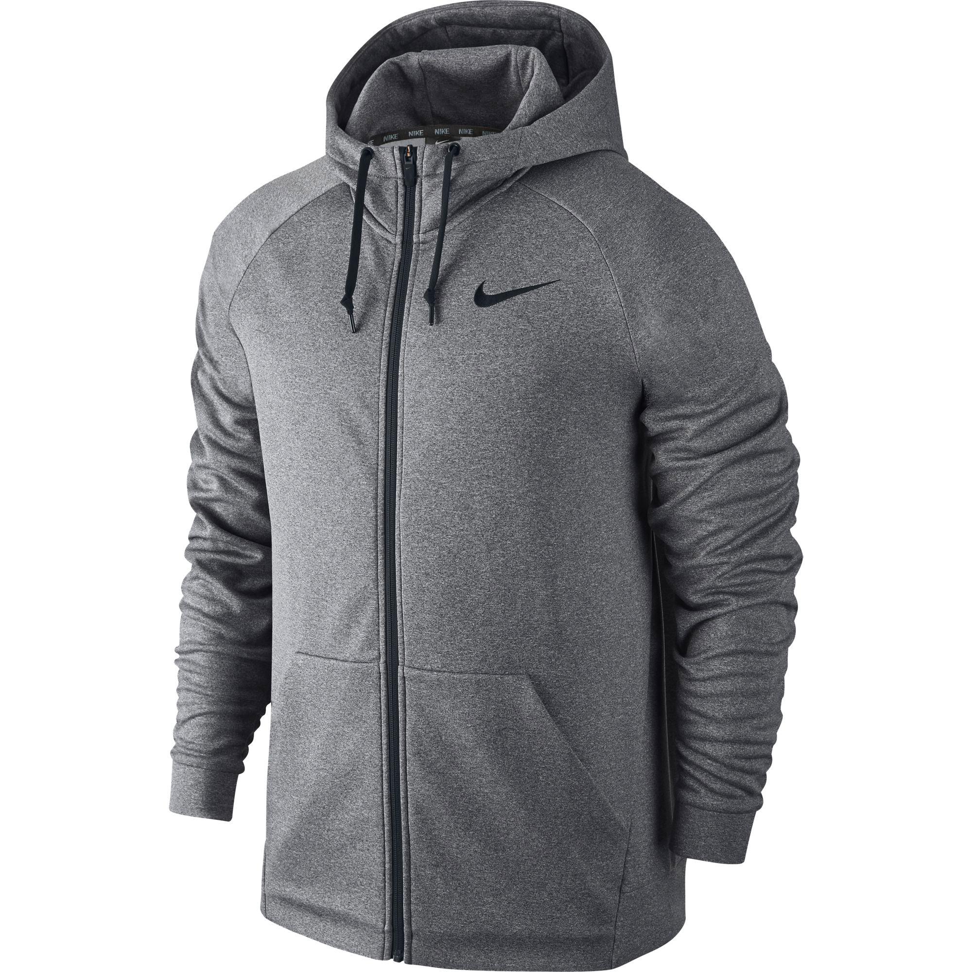 Nike Mens Therma Full Zip Training Hoodie - Grey - Tennisnuts.com