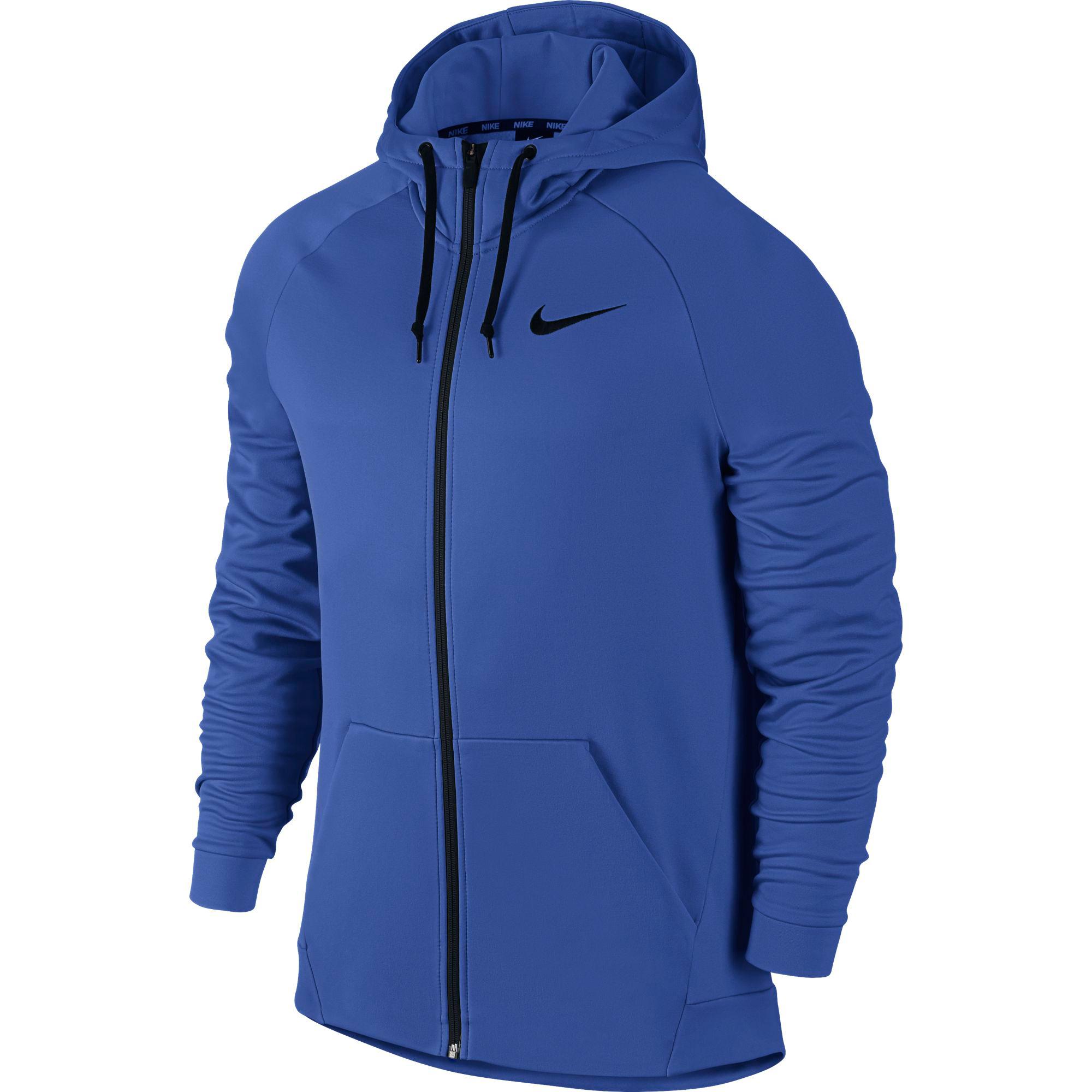 Nike Mens Therma Full Zip Training Hoodie - Blue - Tennisnuts.com